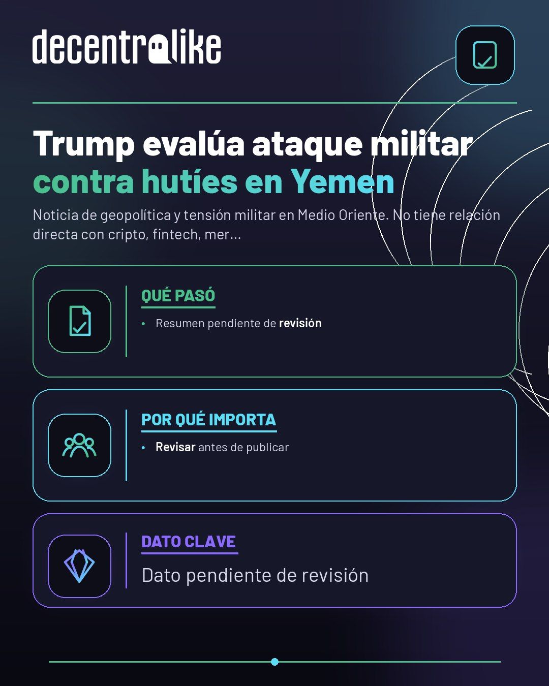 Trump evalúa ataque militar contra hutíes en Yemen