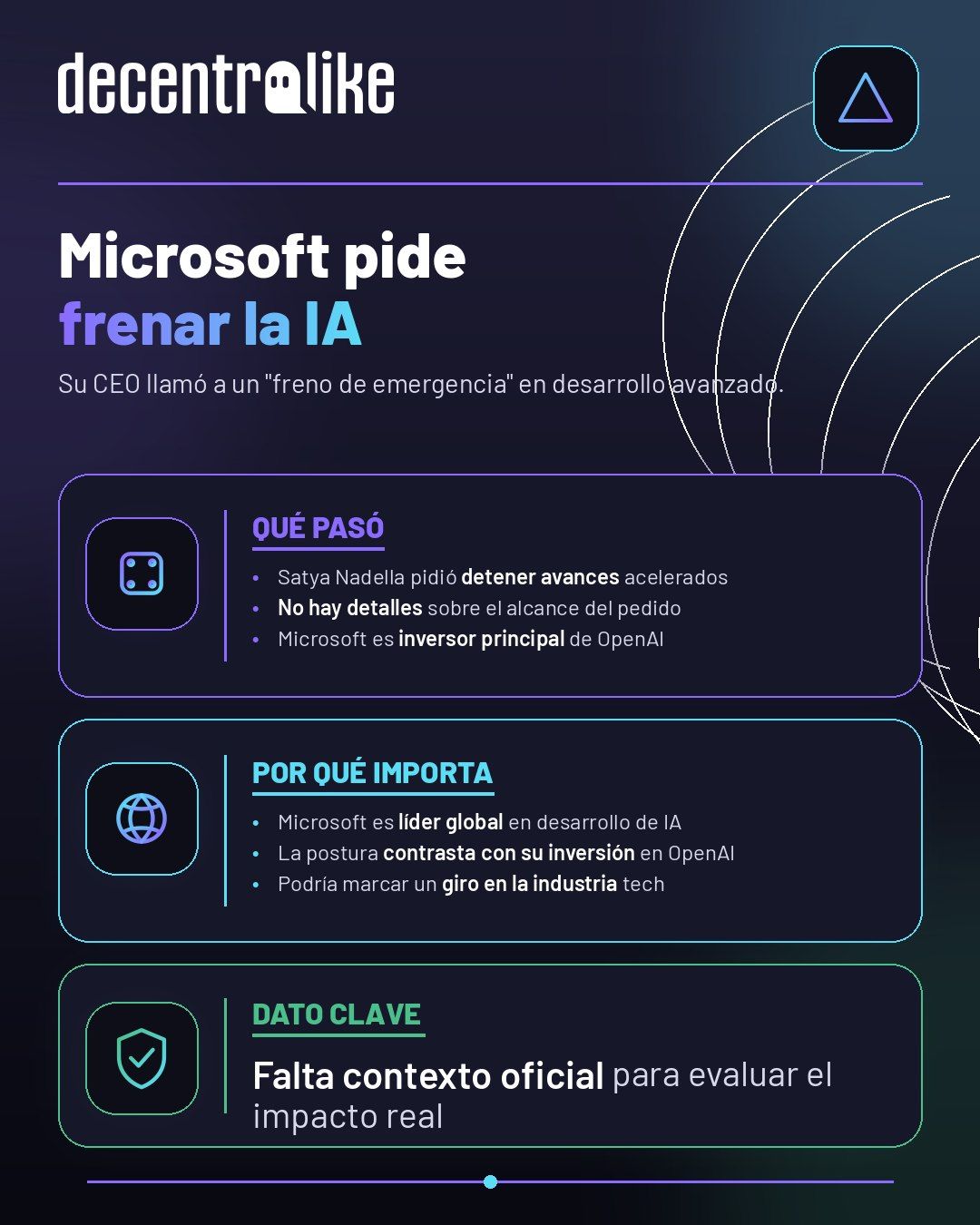 CEO de Microsoft pide frenar IA avanzada