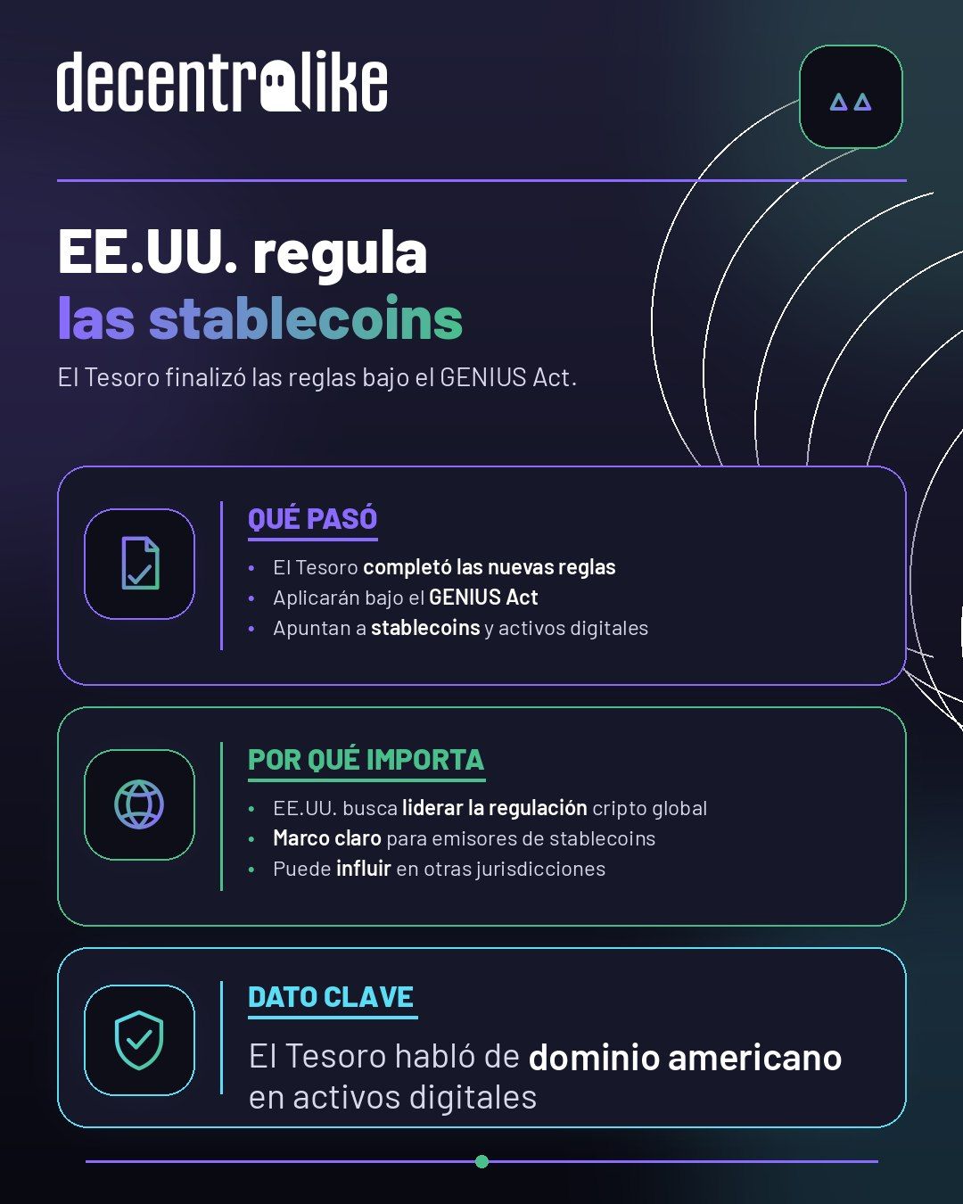 EE.UU. finaliza reglas para stablecoins bajo GENIUS Act