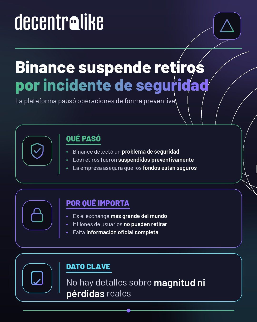 Binance suspende retiros tras ataque de seguridad