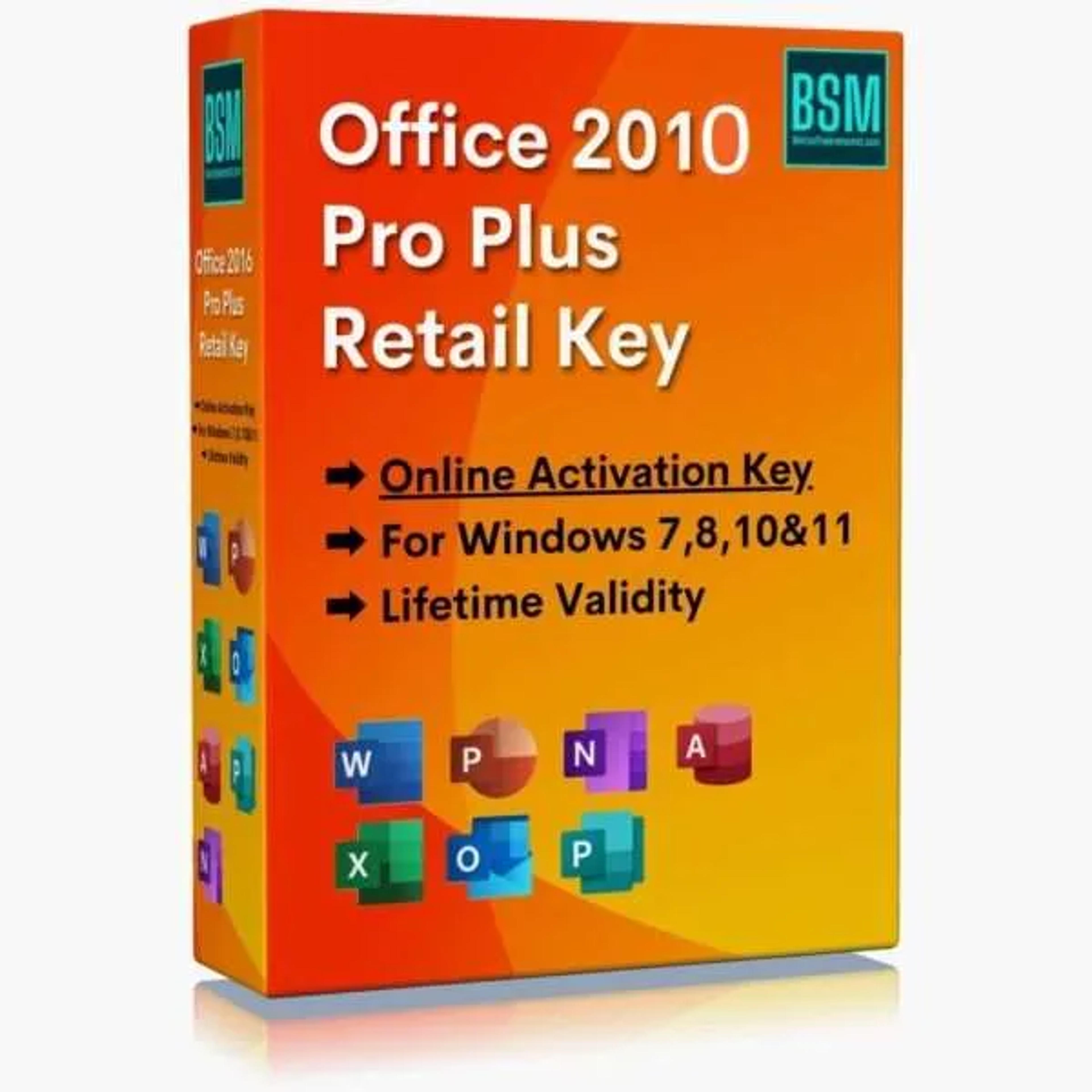 MS Office 2010 Professional Plus Key online activation