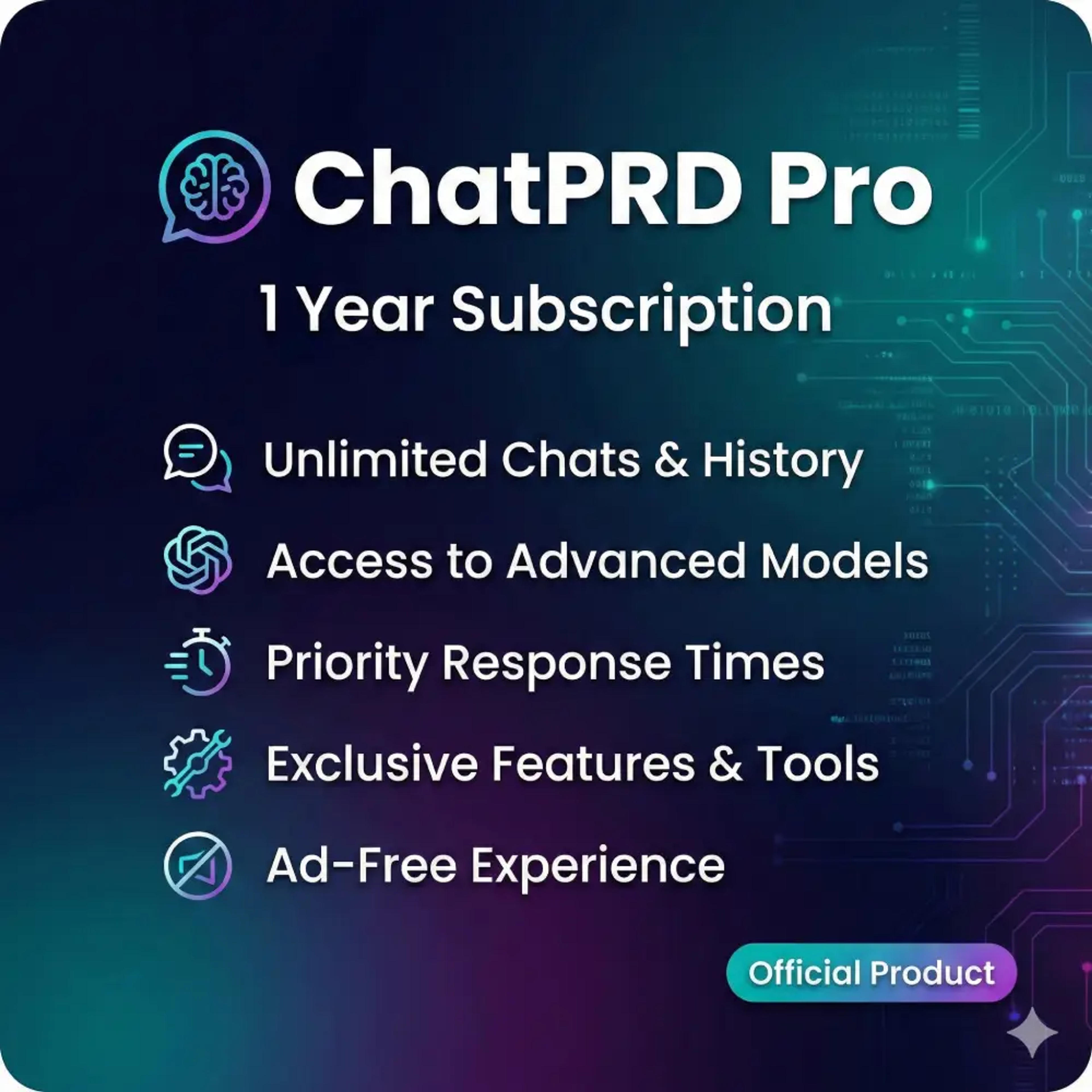 ChatPRD Pro – 1 Year (WhatsApp Us for Current Price)