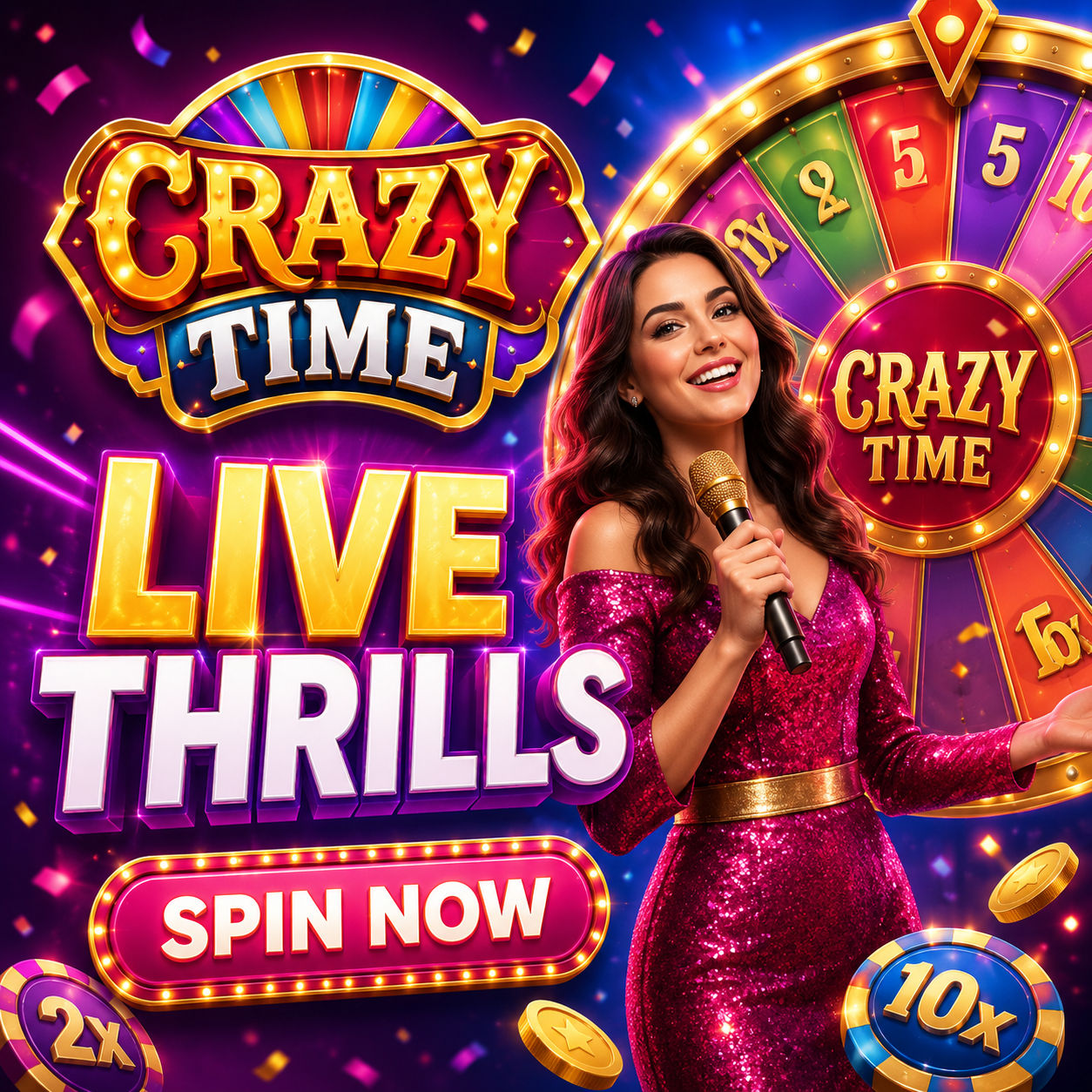 CRAZY TIME - Live Game Show Casino Experience 2026 // Play & Win Exciting Bonuses