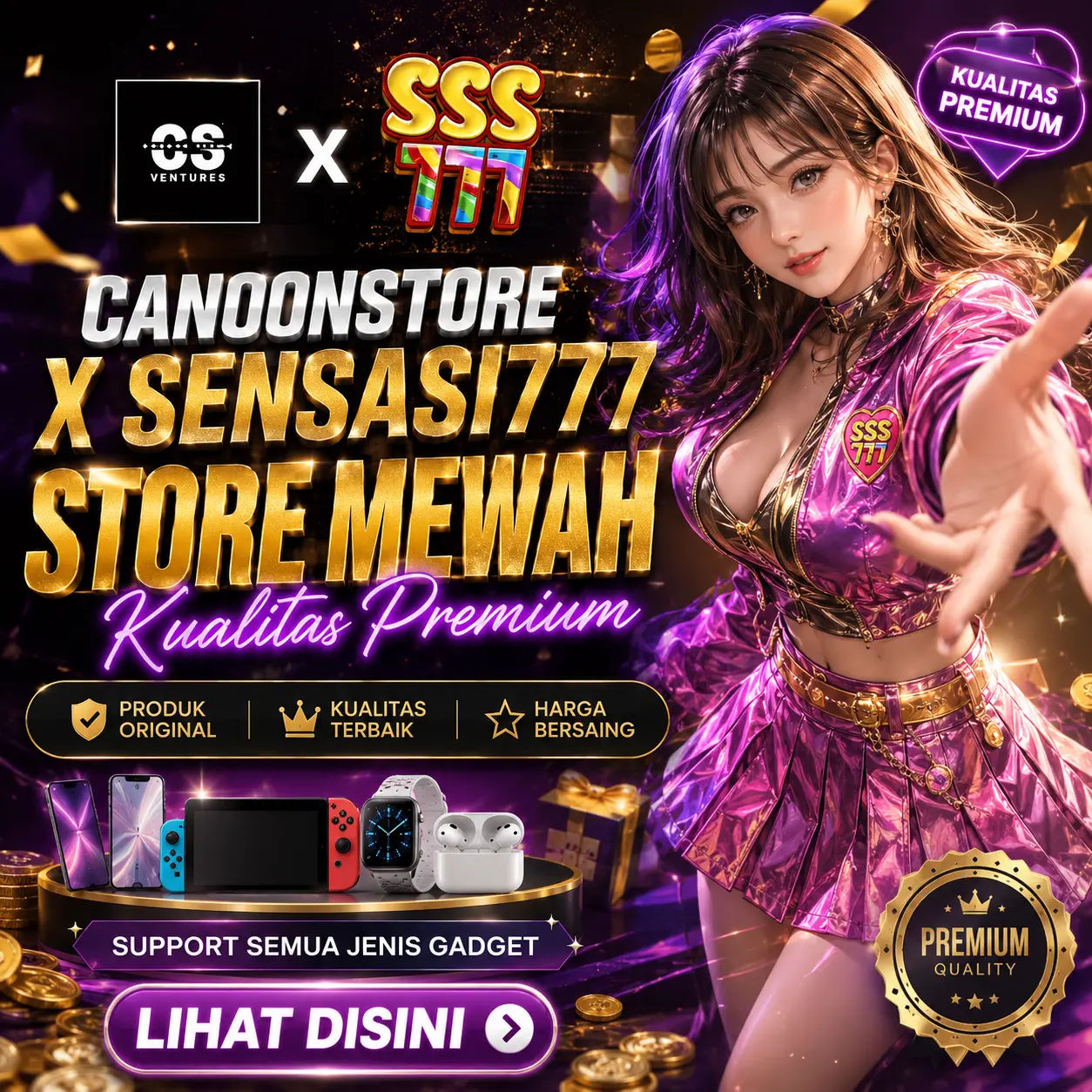 SENSASI777 📱 Store Gaming Online Kualitas Mewah Harga Murah Support Semua Gadget