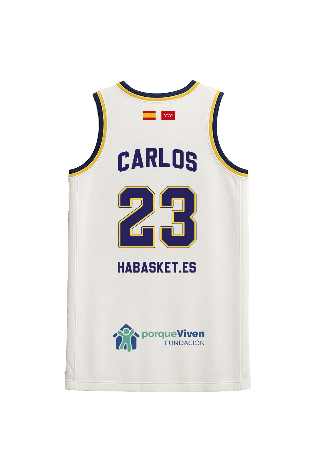 Camiseta Azul Trasera