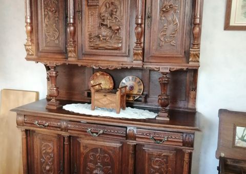 Meubles bUFFET style Henri II bois orme foncé