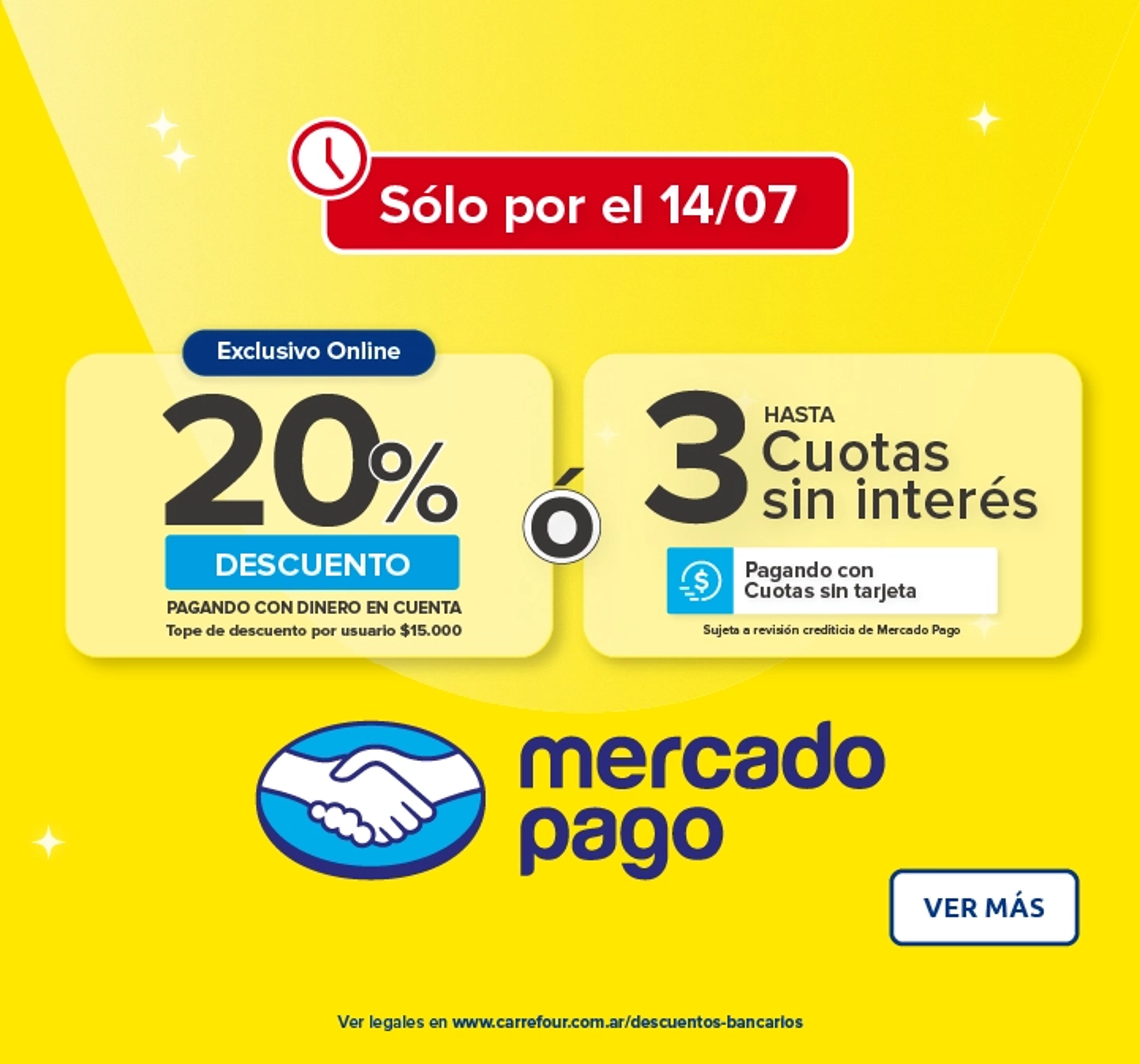 20% de descuento en Carrefour Online con Mercado Pago