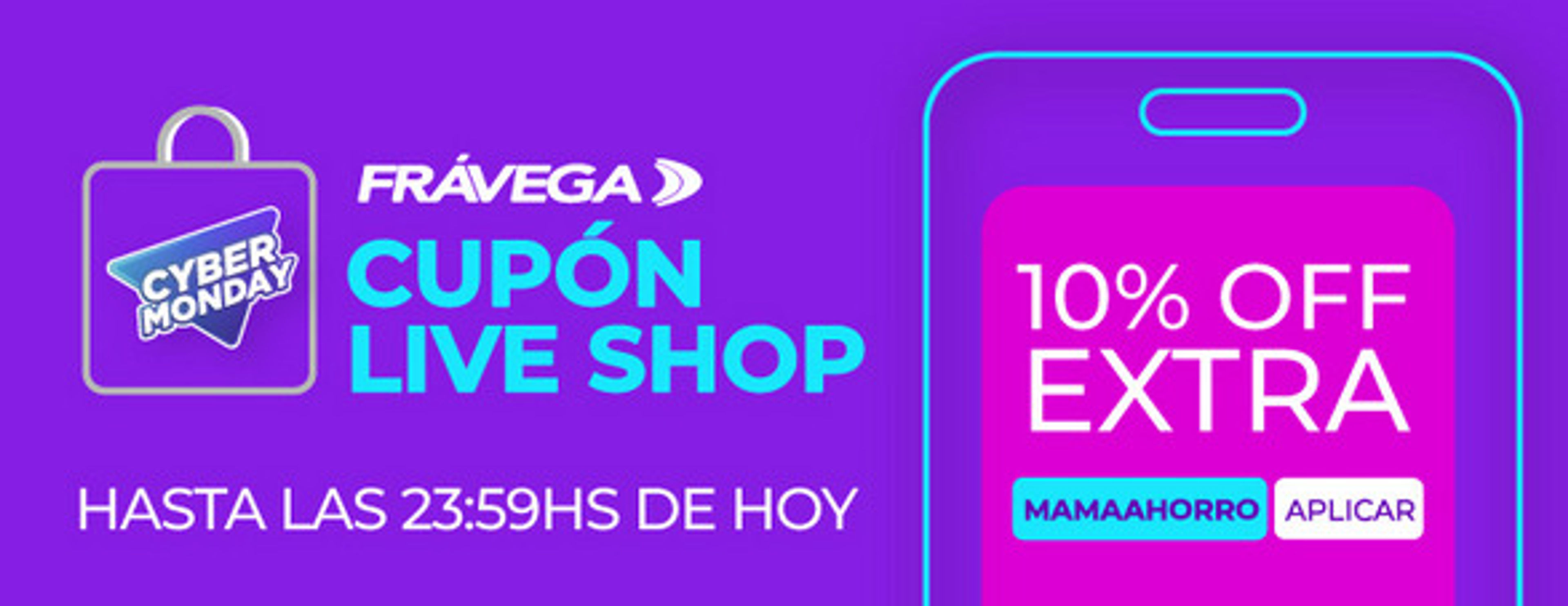 Cupón 10% de descuento extra en seleccionados en Frávega
