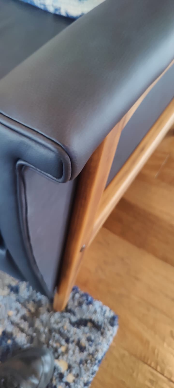 Perfectly repaired couch arm