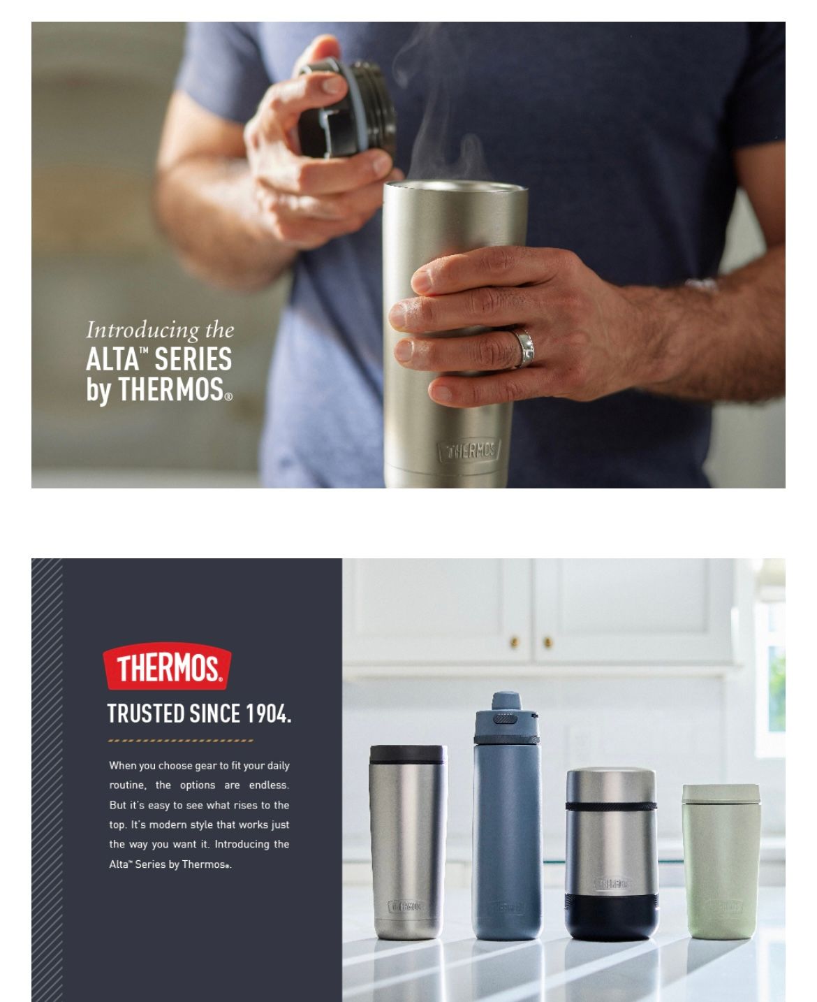 THERMOS Alta series stainless steel vacuum travel mug Image