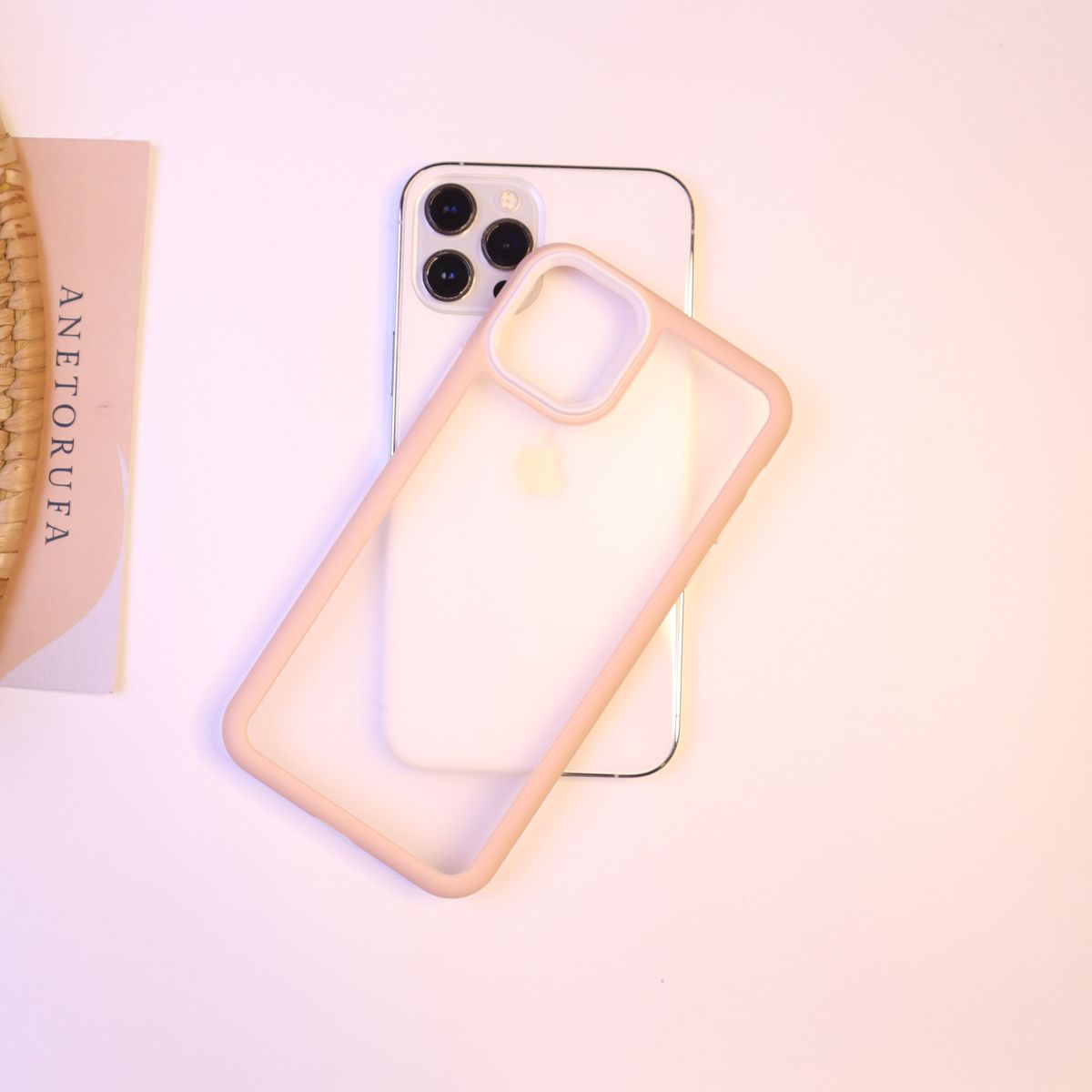 PINK CLEAR PHONE CASE image