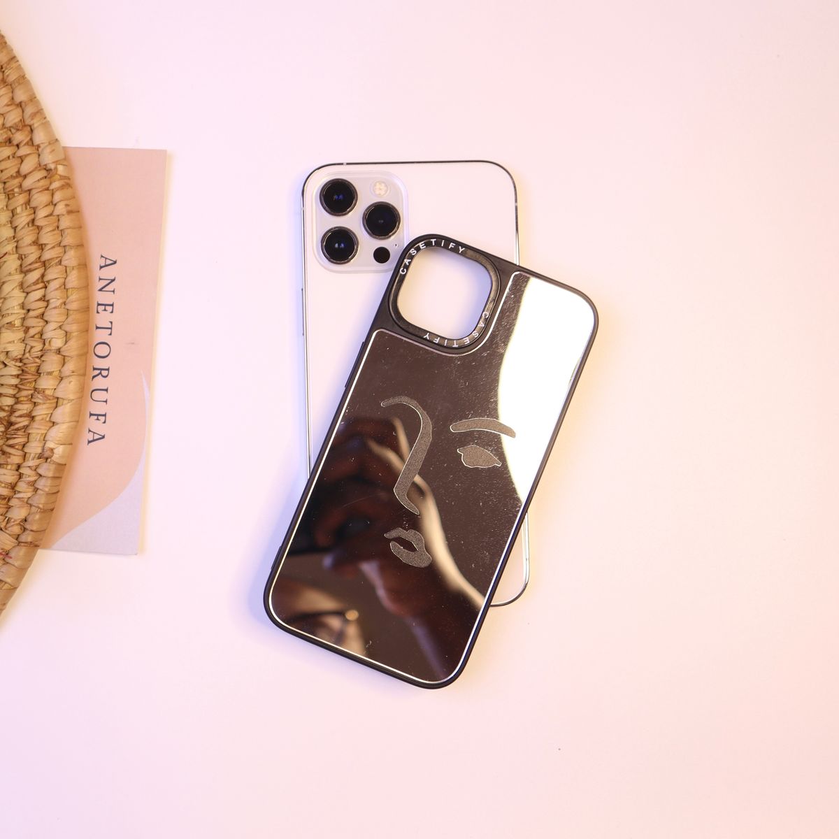 SILVER ART MIRROR PHONE CASE image