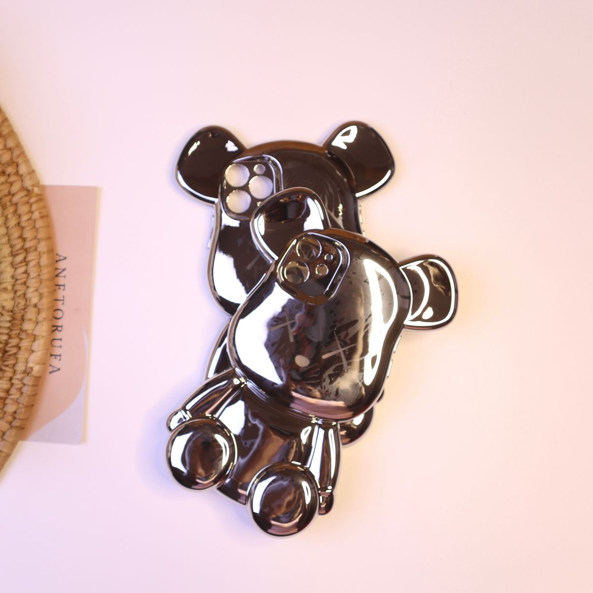 SILVER PLATING BEAR PHONE CASE image