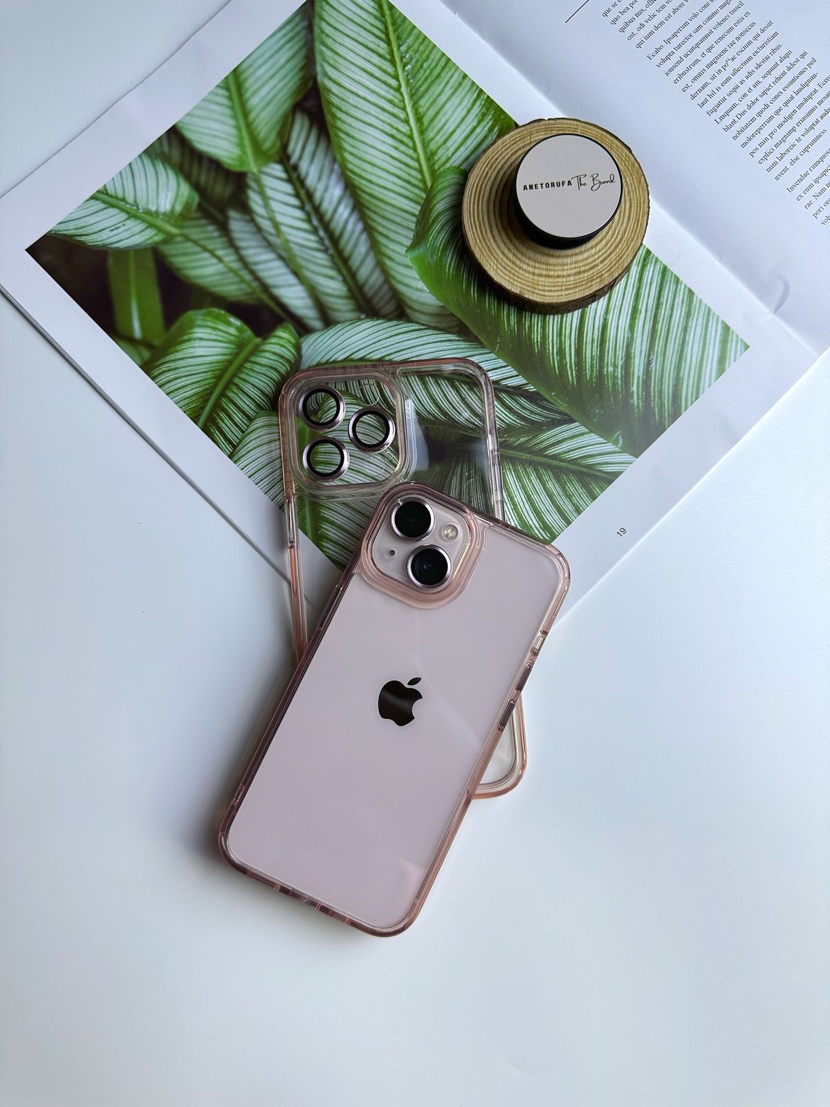 PINK TRANSPARENT PHONE CASE image