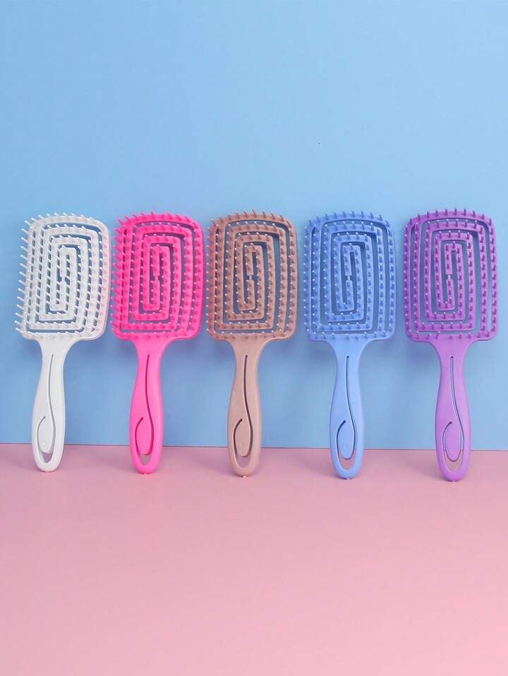 Hollow Out Detangling and Scalp Massage brush (Rectangle) Image