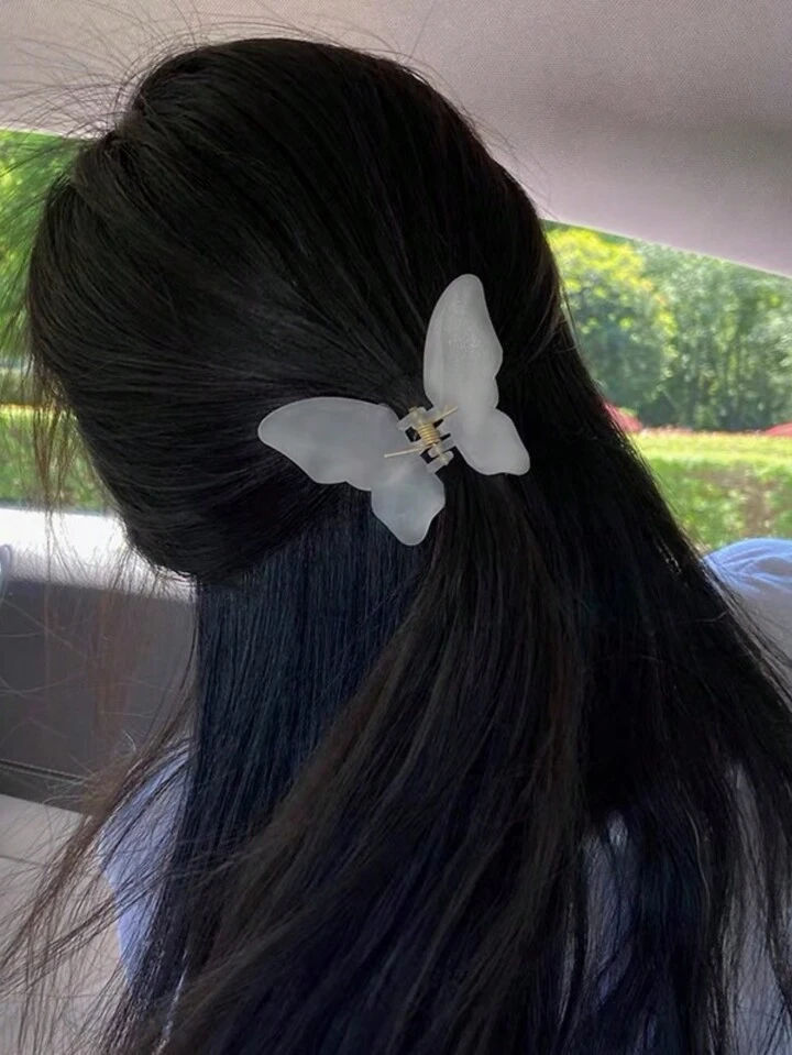 Frosted Butterfly hairclip Image