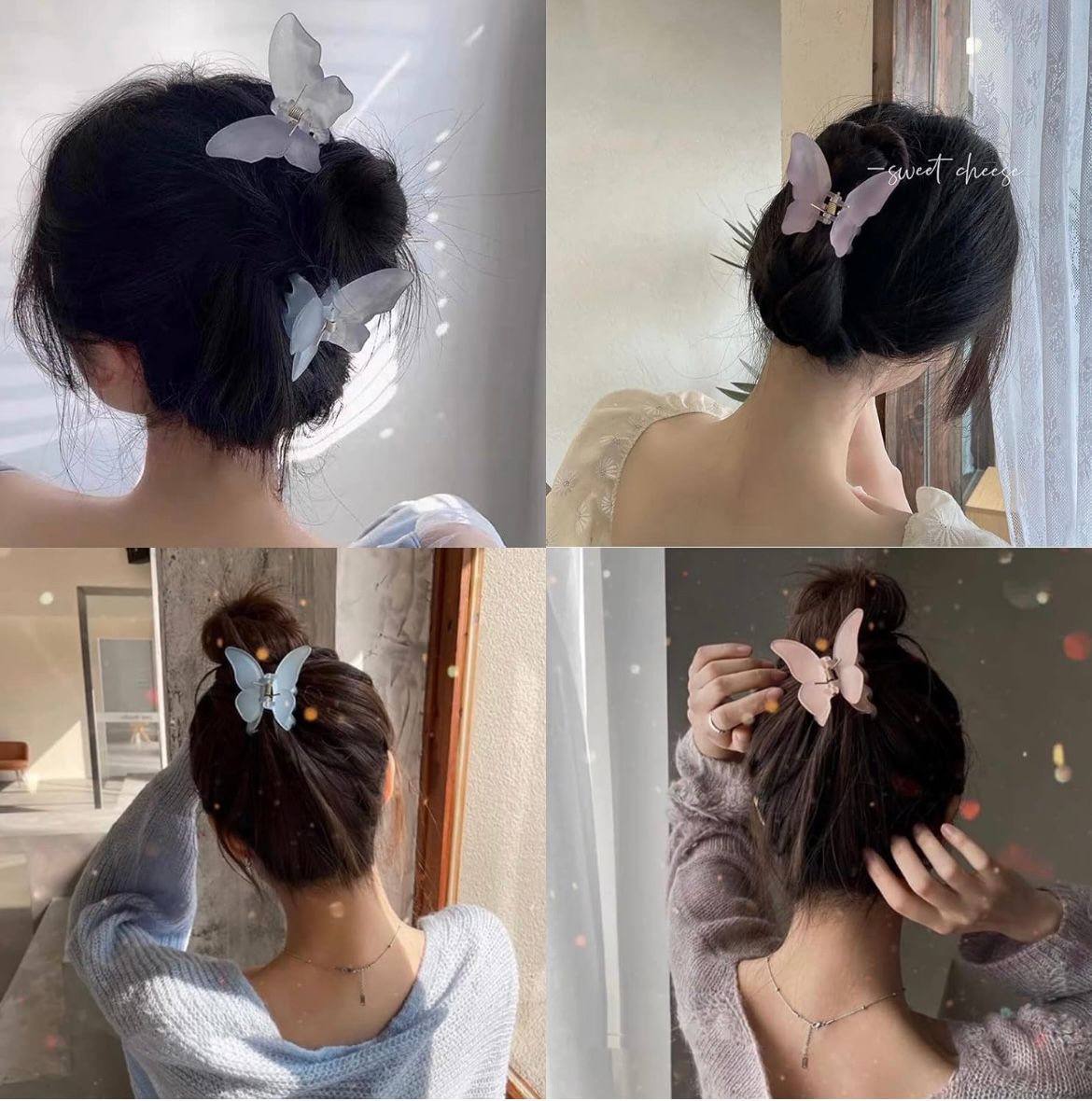 Frosted Butterfly hairclip Image