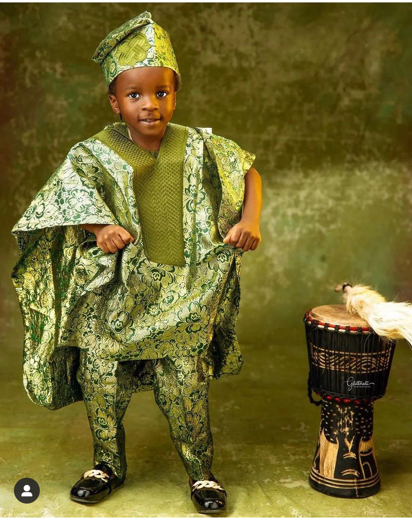 African Agbada dress for kids, African kids Clothing, African, Clothing Image