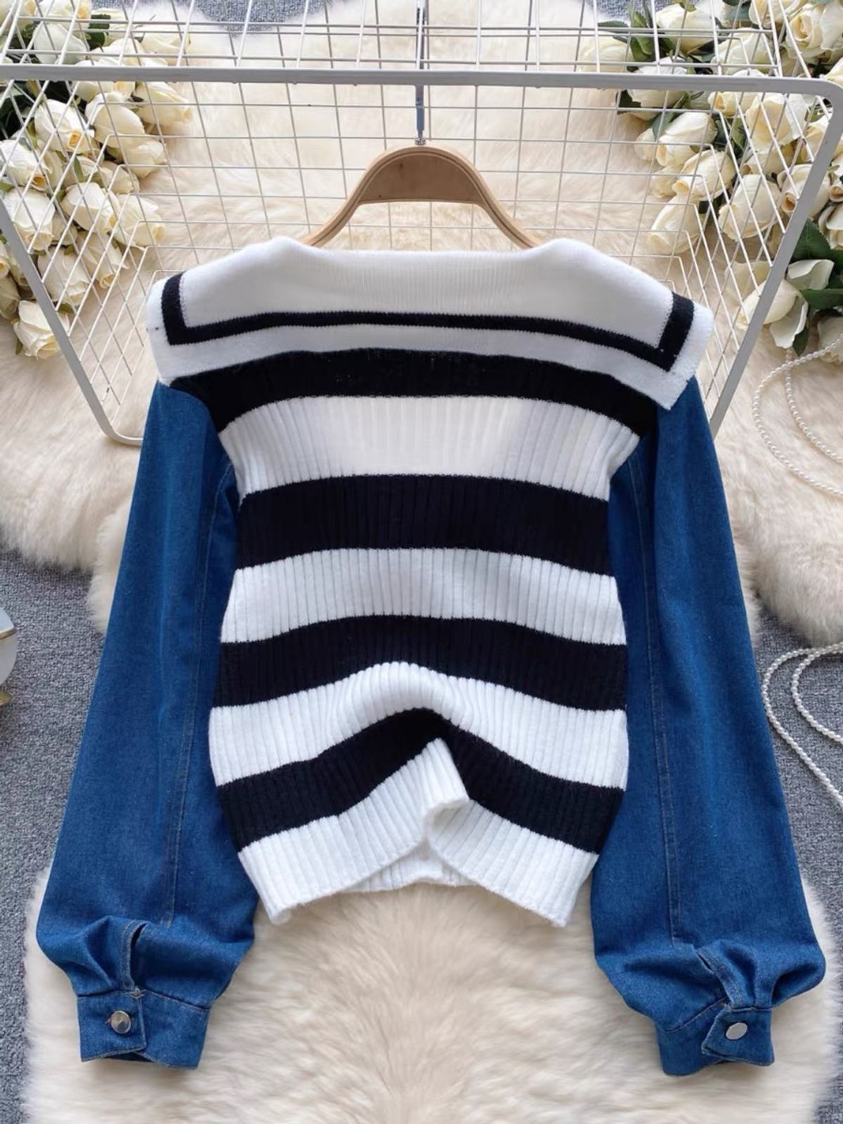 Sailor babe denim sweatshirt SSZZ832 image