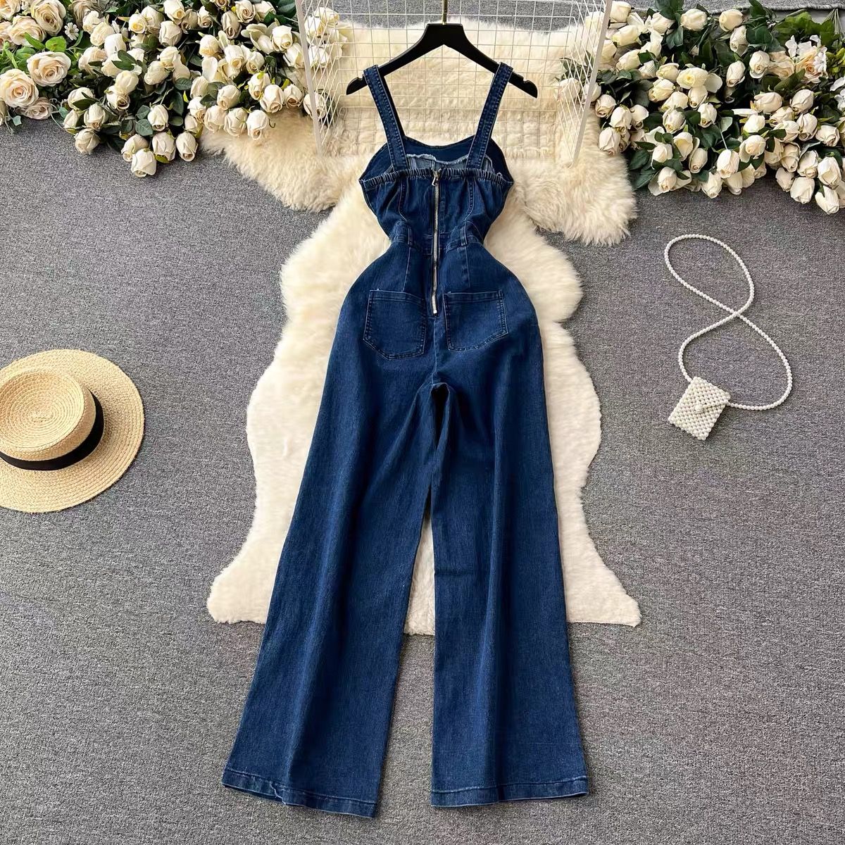 Feminine aura denim jumpsuit JRZZ607 image