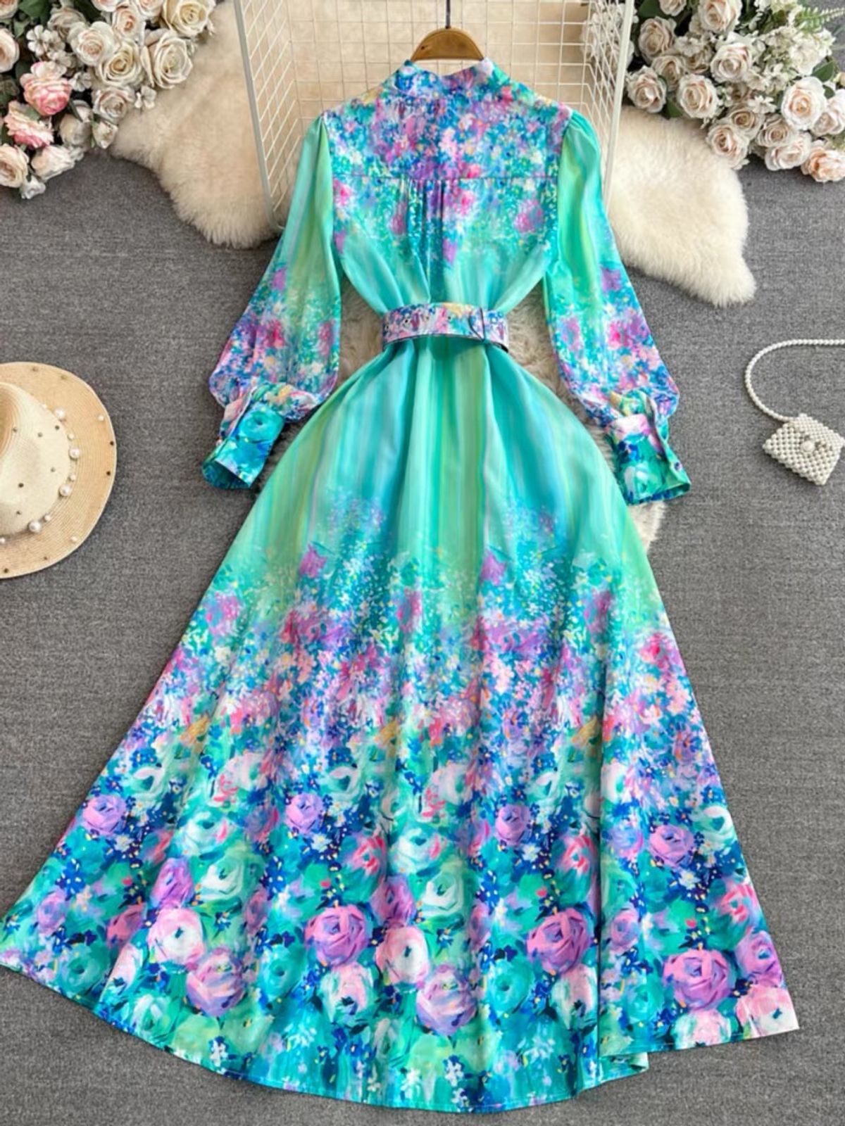 Freyer floral print dress  DZZ4881 image