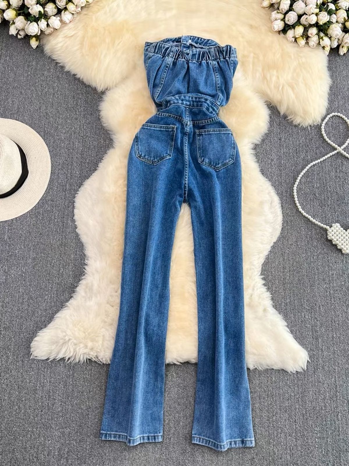 Cluster beauty denim jumpsuit JRZZ590 image