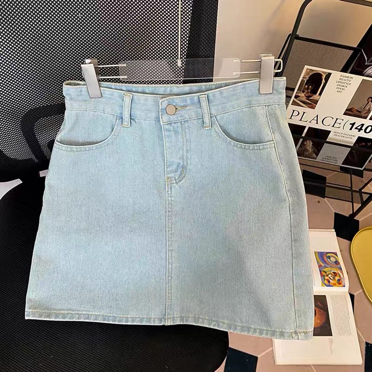 Pick up the phone denim skirt SZZ506 image