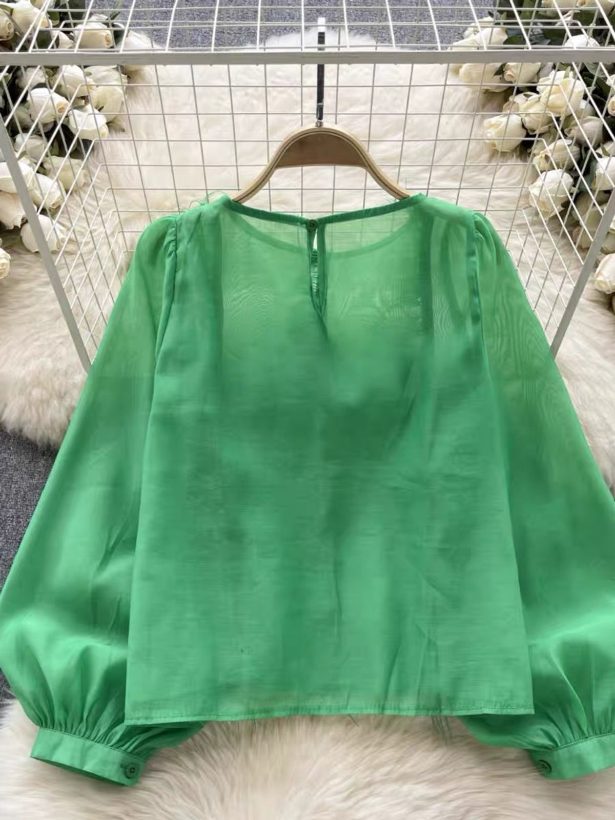 Light me up fluffy blouse BZZ516 image