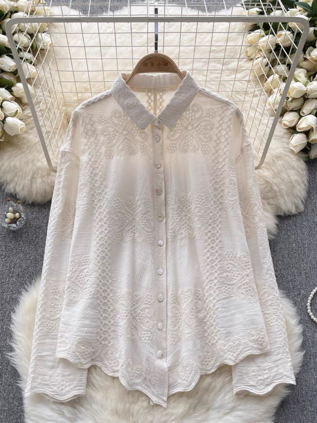 Just for the night lace blouse BZZ461 image