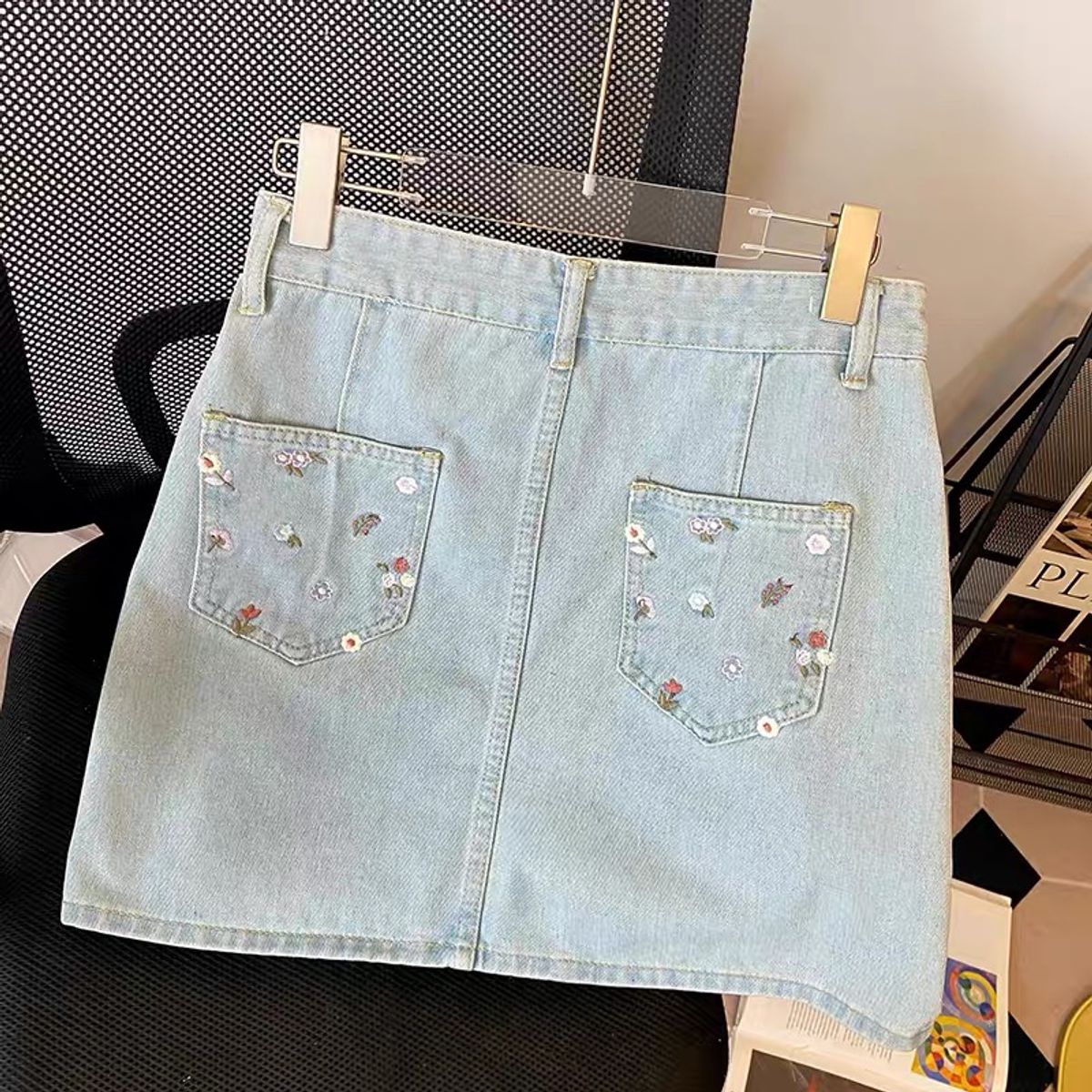 Pick up the phone denim skirt SZZ506 image