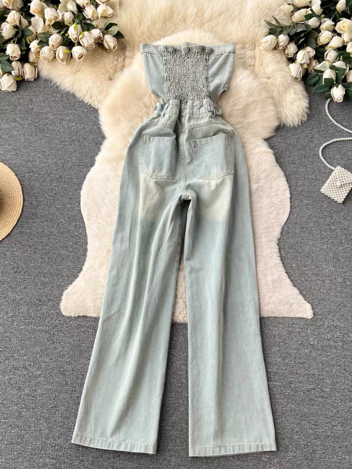 Don’t need a reservation denim jumpsuit JRZZ658 image