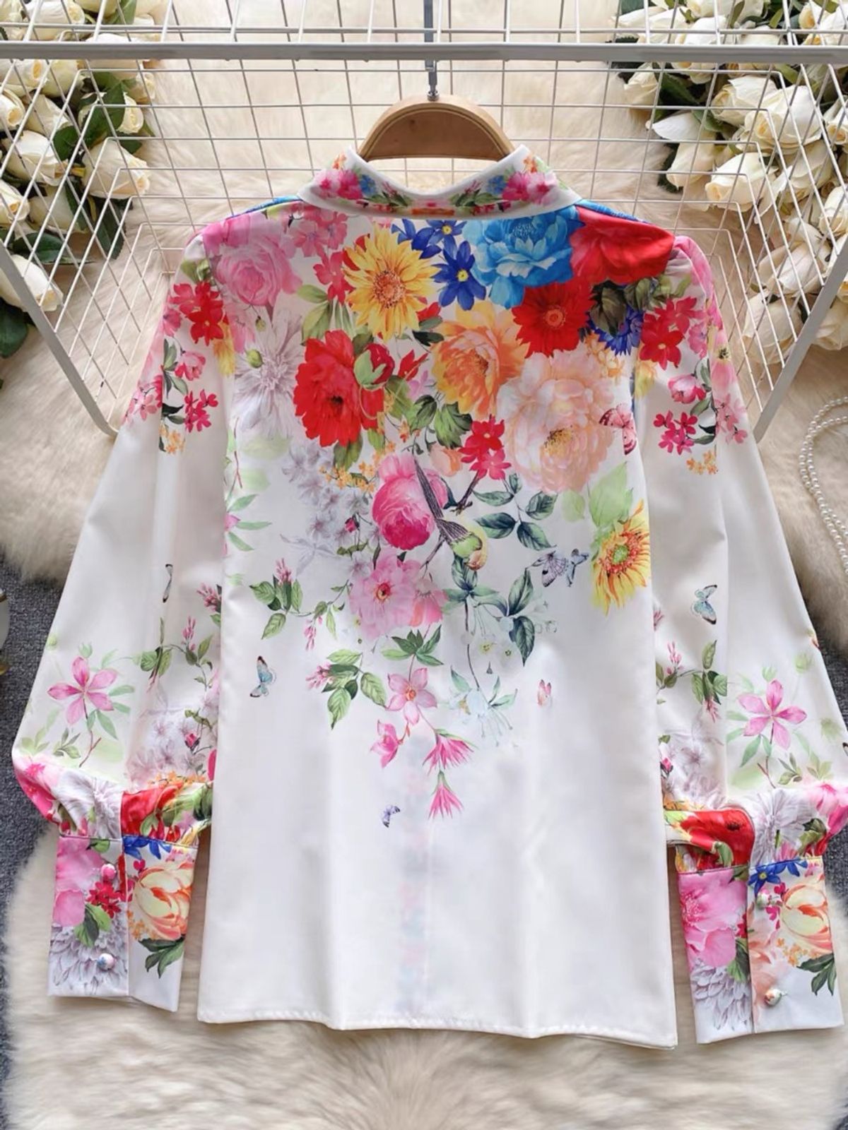 Chasing summer print blouse BZZ455 image