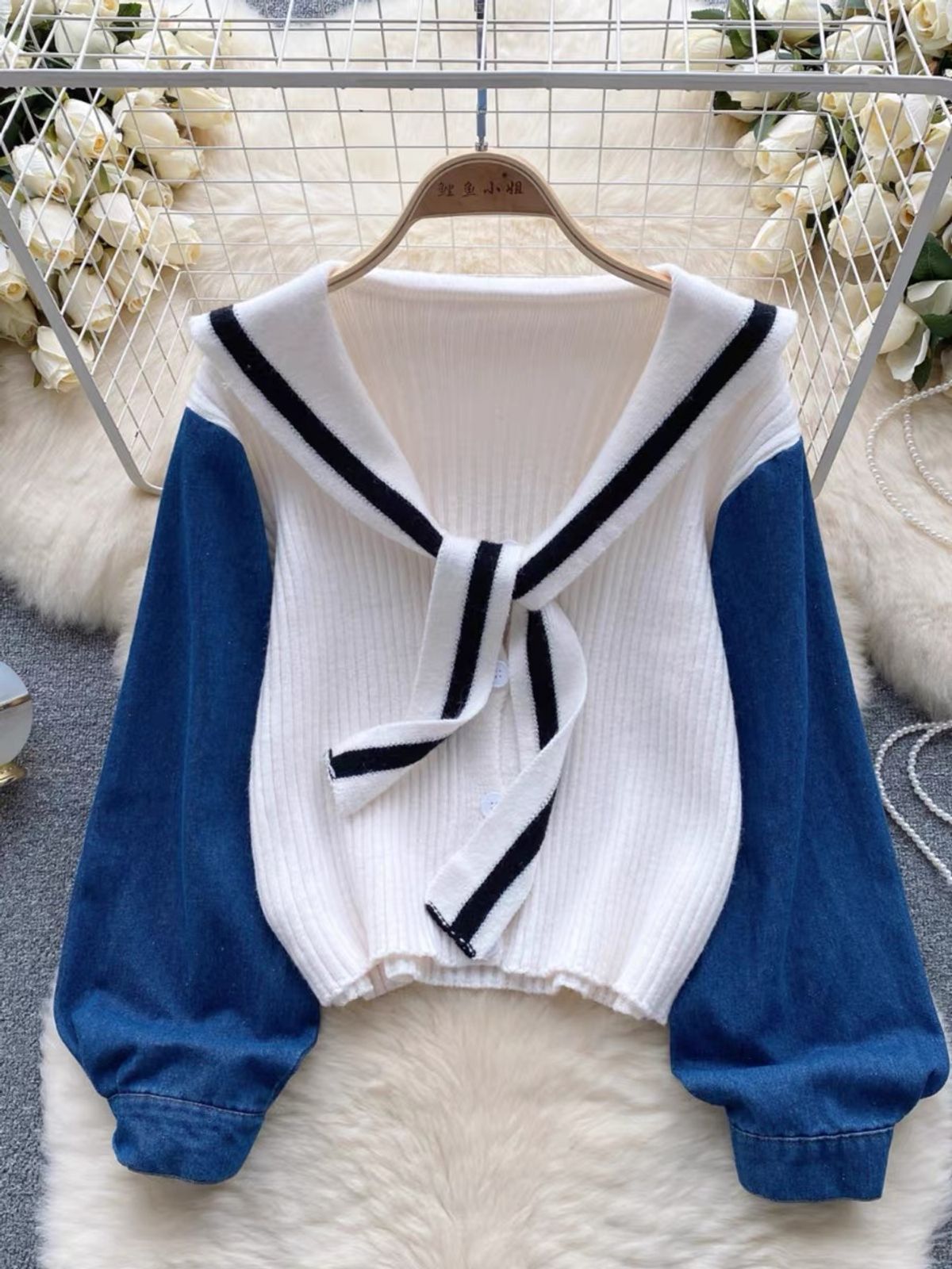 Sailor babe denim sweatshirt SSZZ832 image