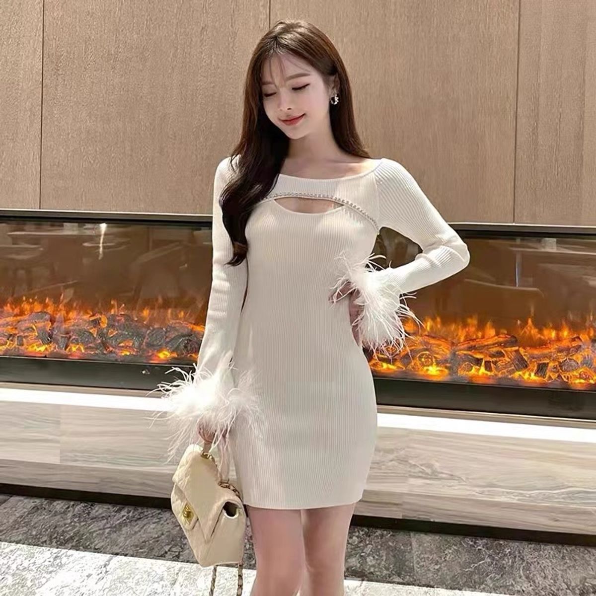 Warm and cozy knitted gown BBZZ2543 image