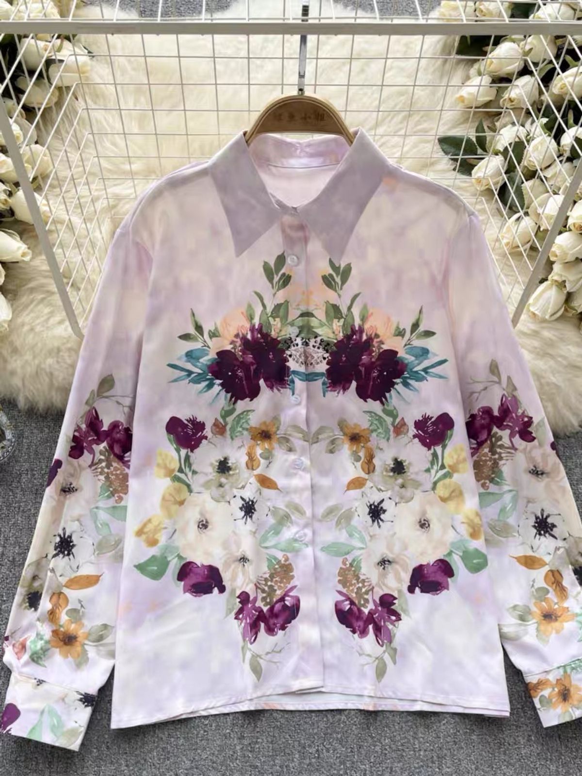 Unforgiving love floral blouse BZZ625 image