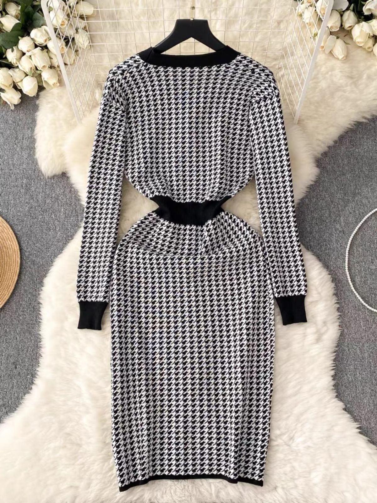 Acting spoiled plaid dress BBZZ3095 image