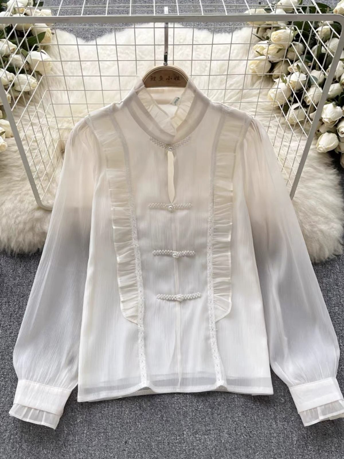 Into you flutter blouse BZZ389 image