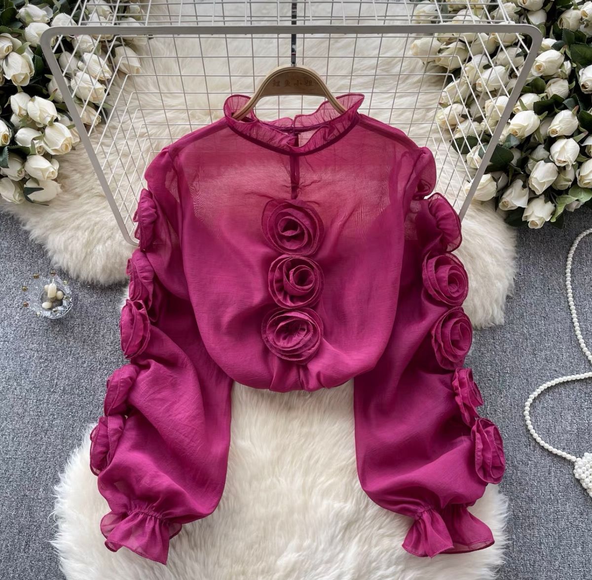 Luxury babe rose blouse BZZ604 image