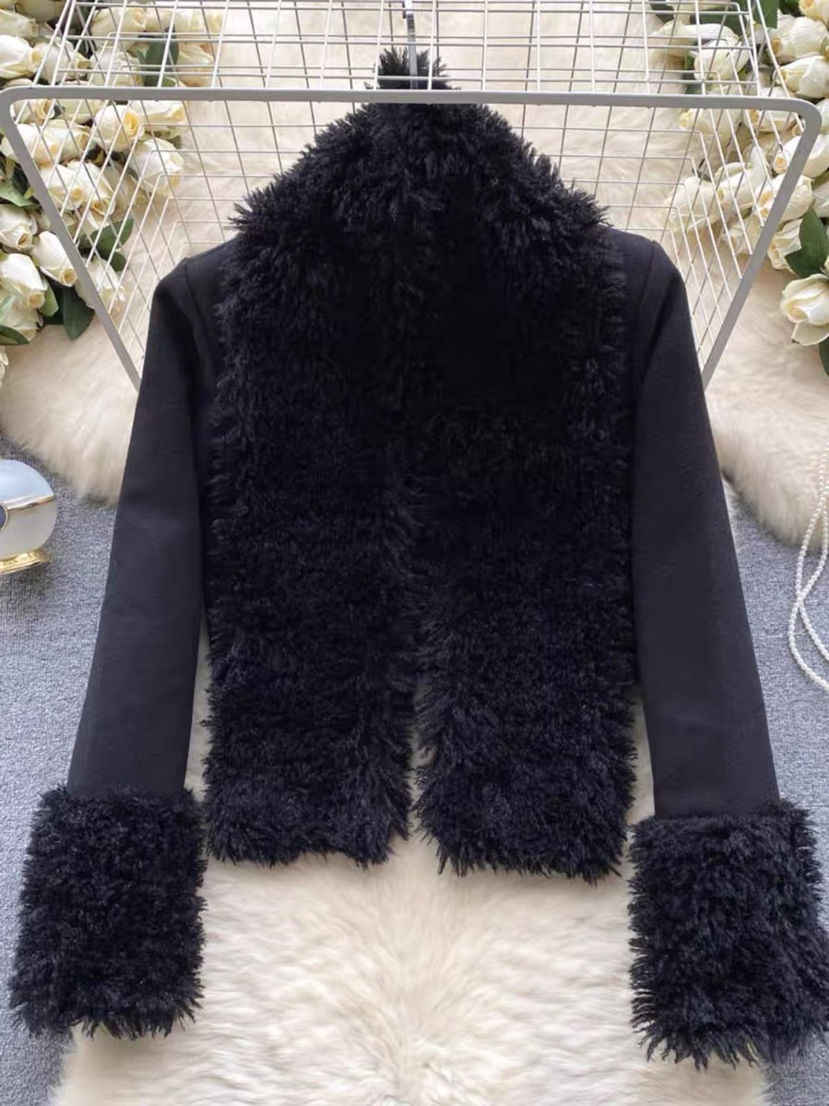 Better night out cropped fur jacket JZZ659 image