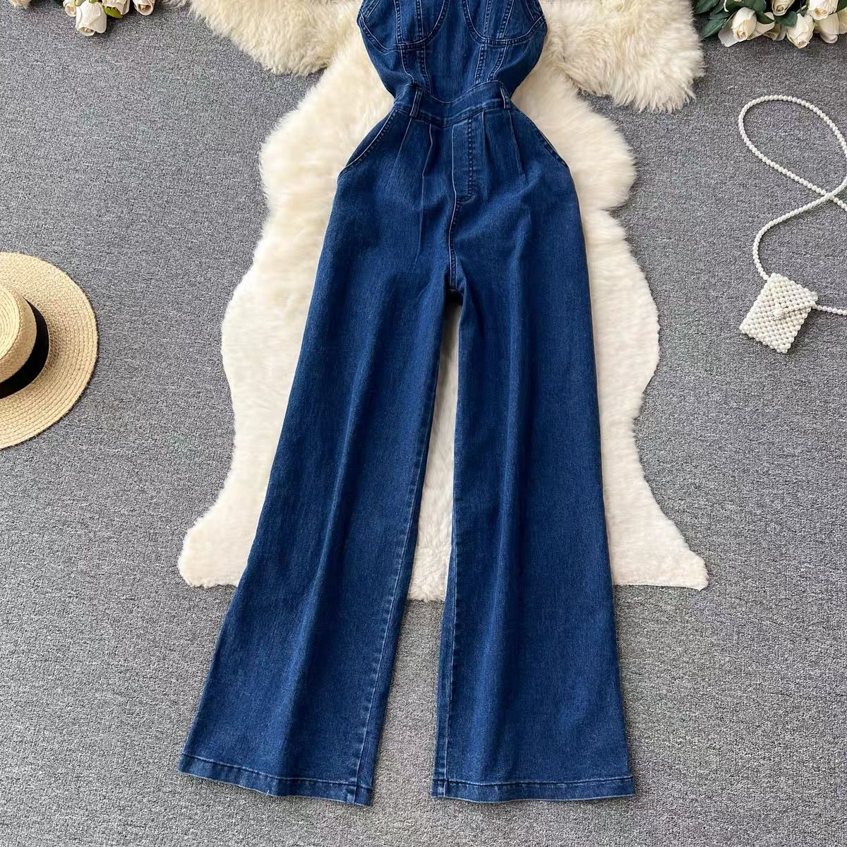 Feminine aura denim jumpsuit JRZZ607 image