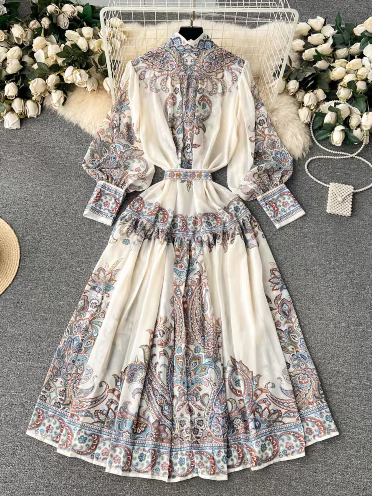 A real dream print dress DZZ5336 image