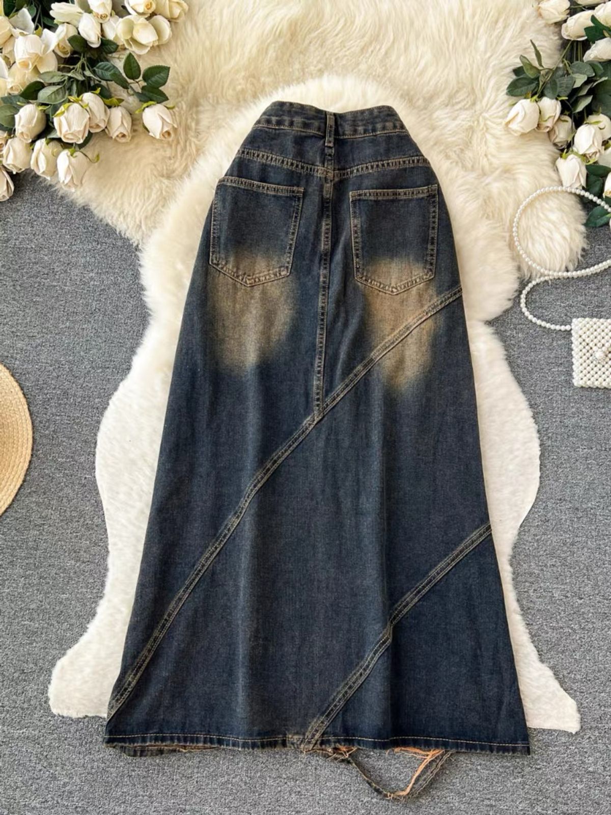 Luxe life denim skirt SZZ488 image