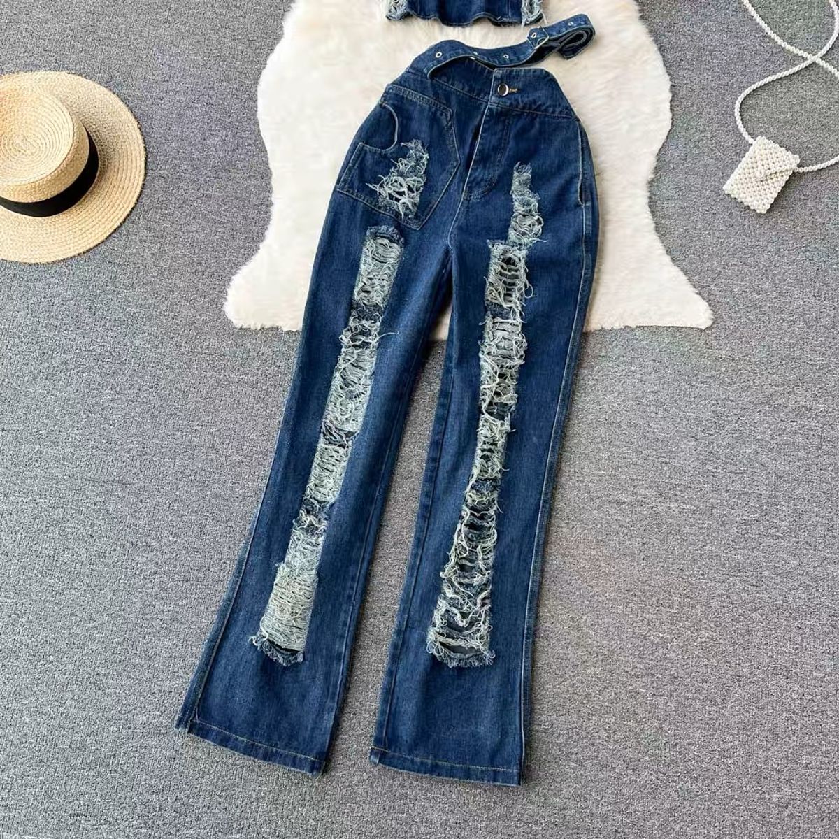 Distressed baby denim set TPZZ1946 image