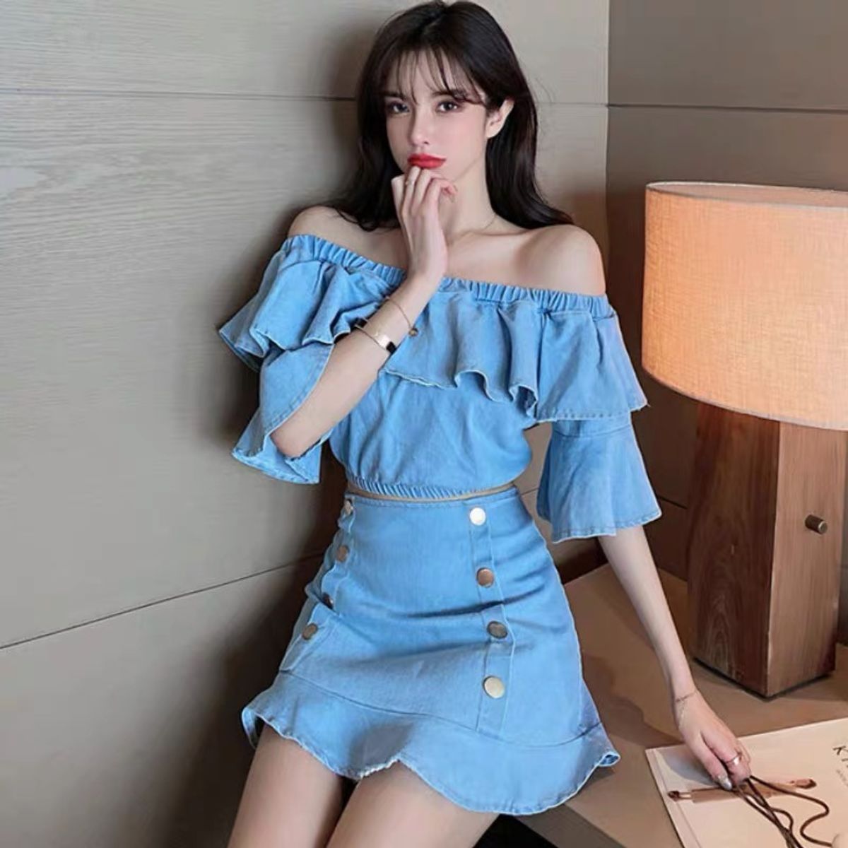 Destiny double denim set TPZZ355 image