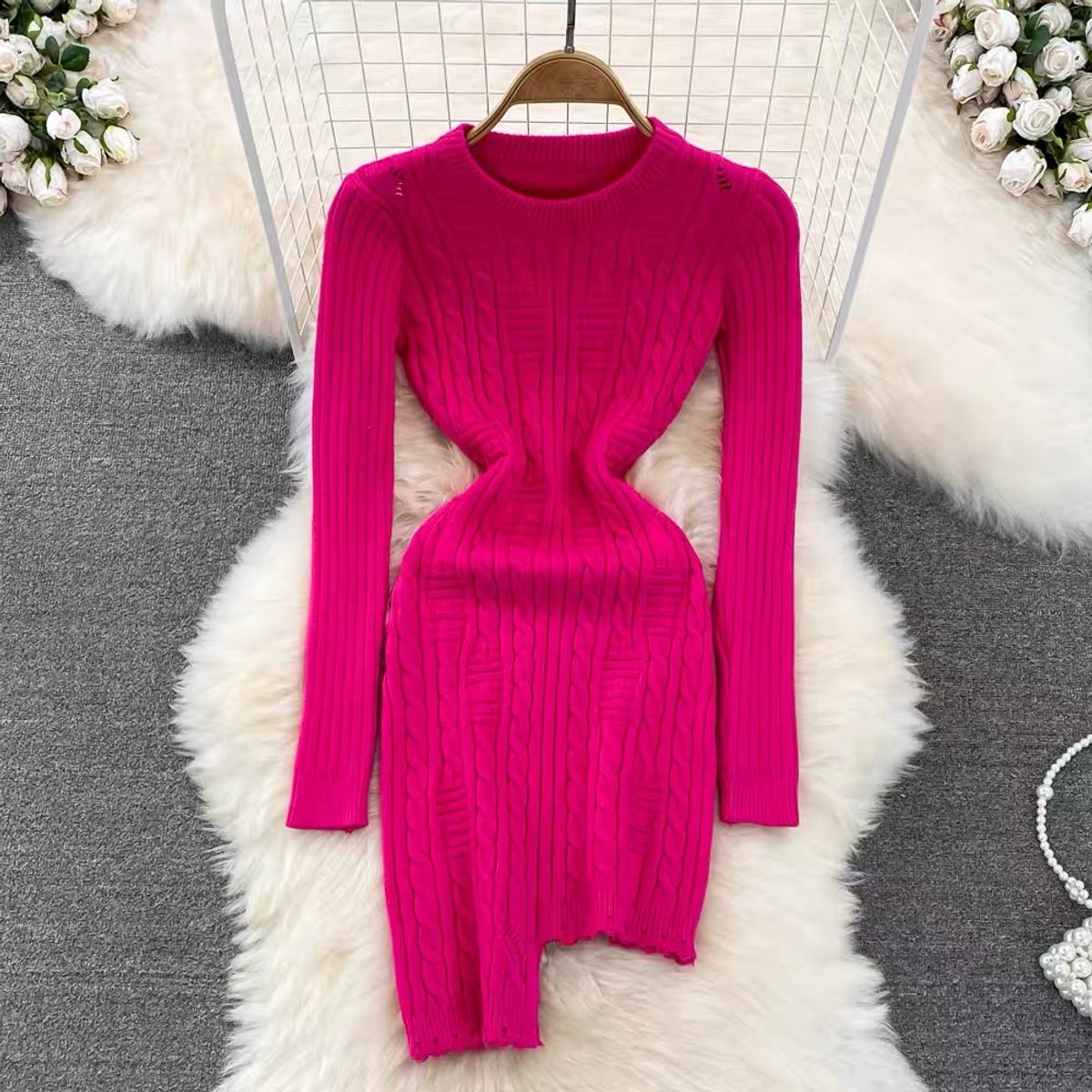 Champagne body knit gown BBZZ658 image