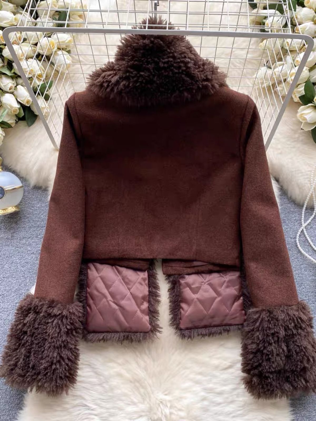 Better night out cropped fur jacket JZZ659 image