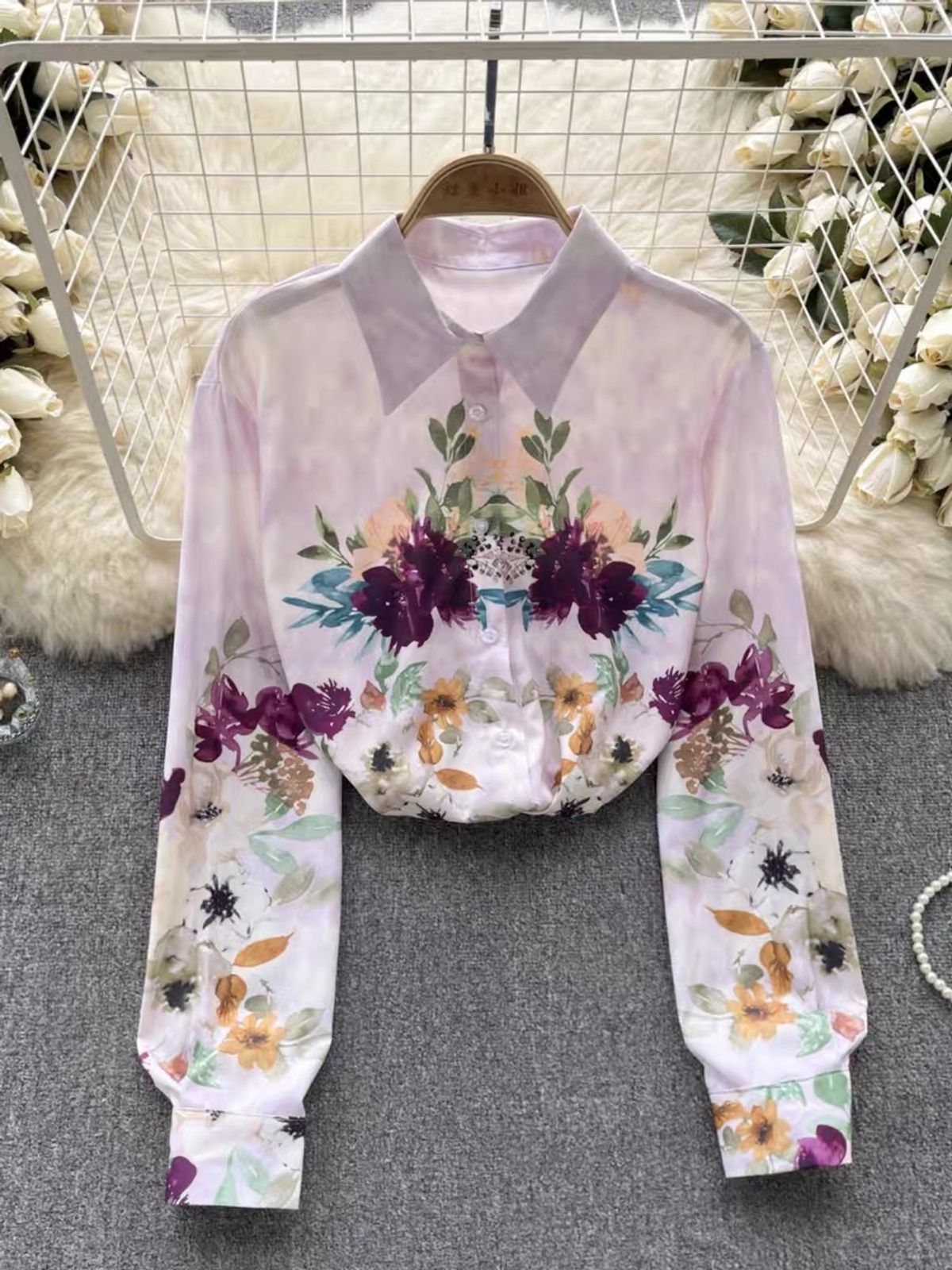 Unforgiving love floral blouse BZZ625 image