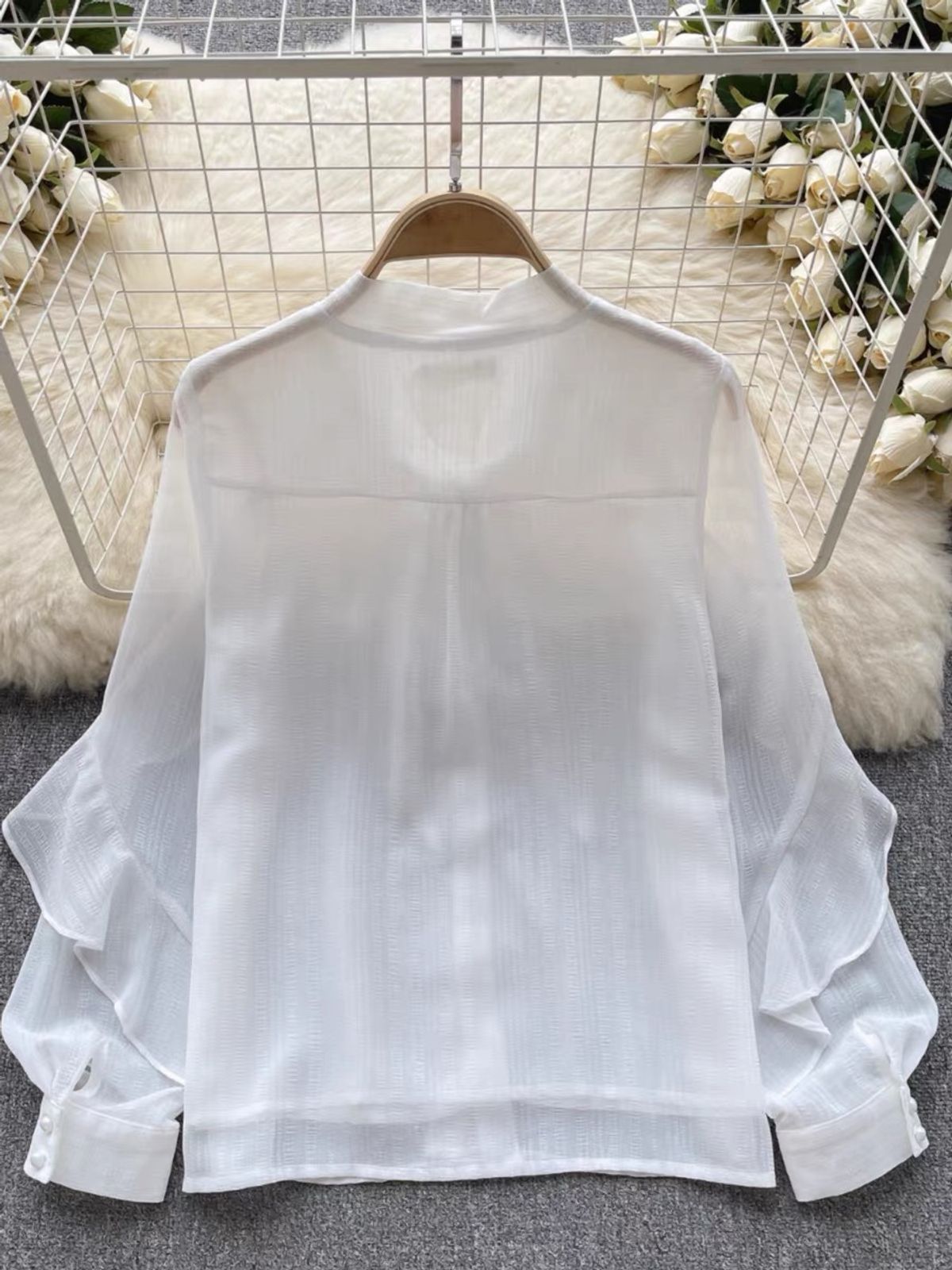 Sweetheart ruffle blouse BZZ415 image