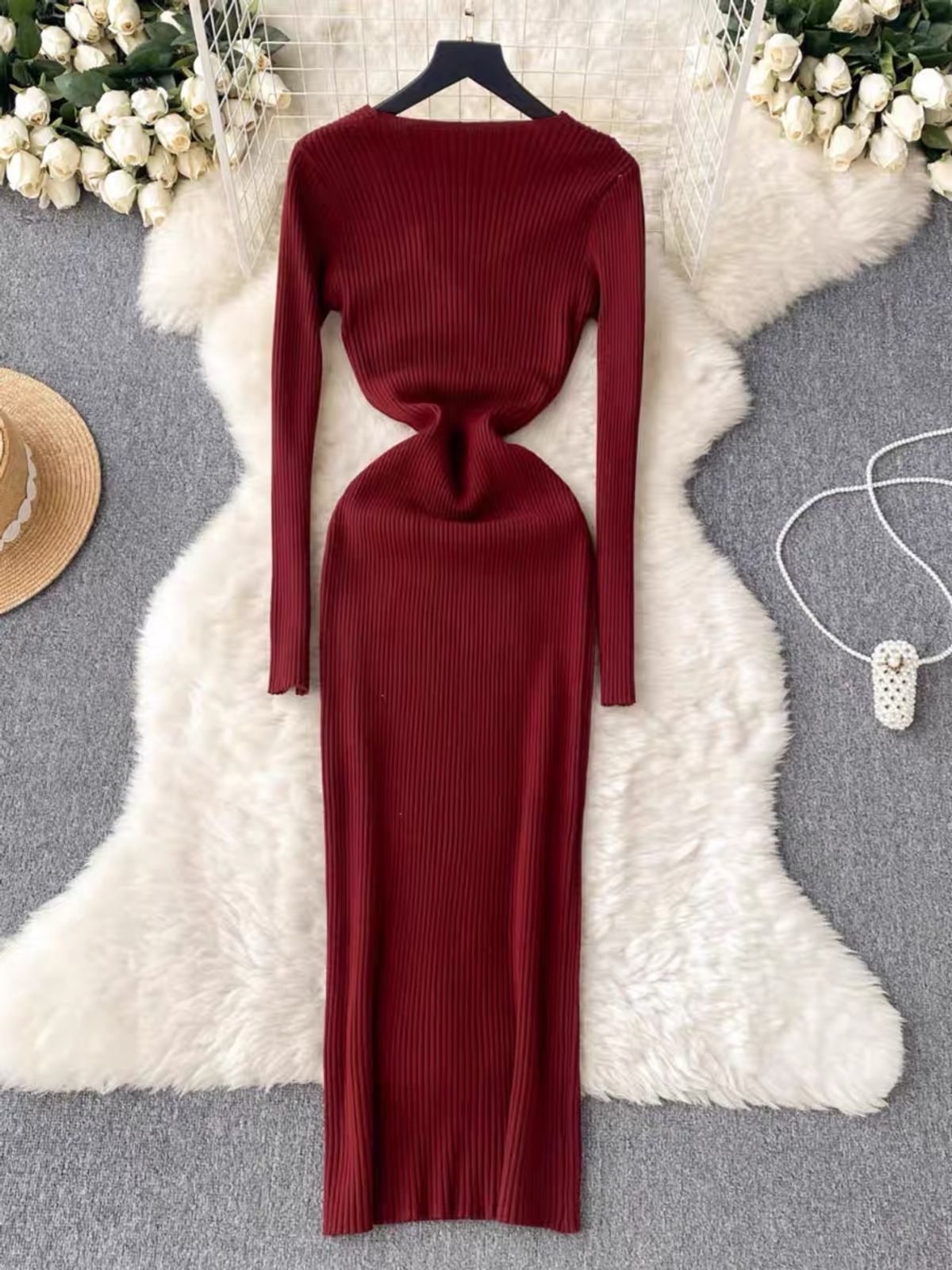 Frosted nights knitted dress BBZZ3078 image