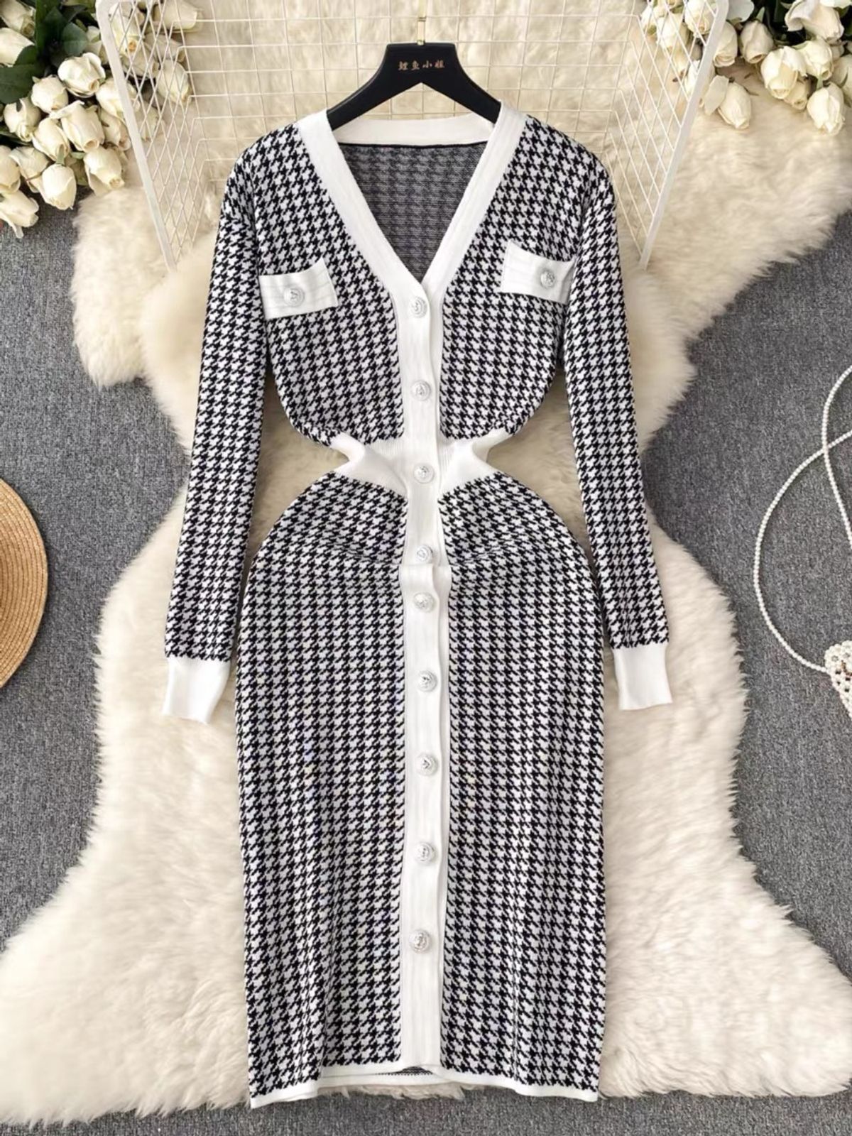 Acting spoiled plaid dress BBZZ3095 image